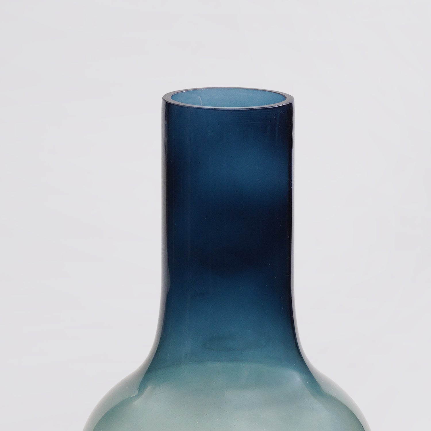 Blue Ombre Textured Glass Vase