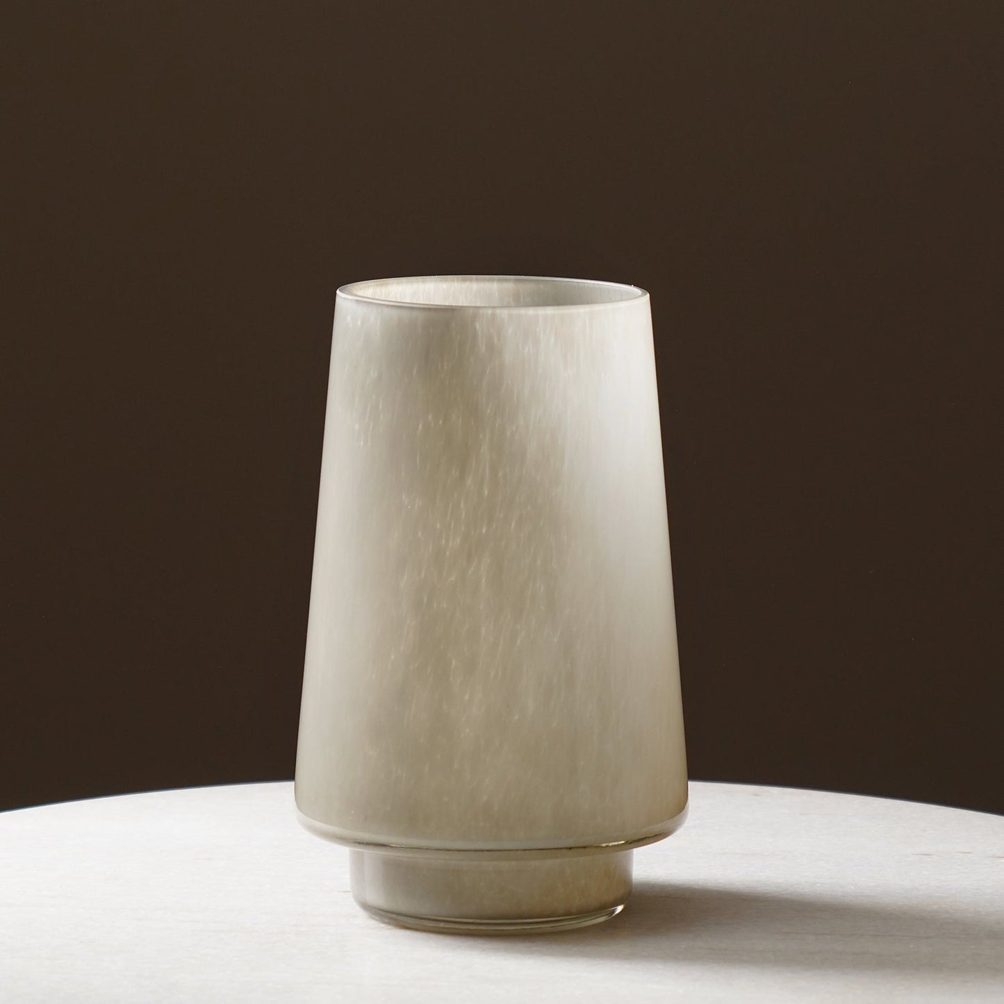 Grey Smokey Textured Glass Vase - Small