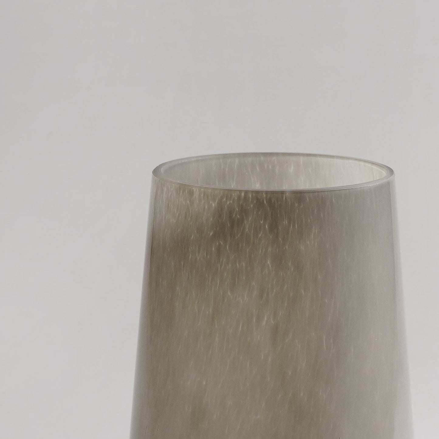 Grey Smokey Textured Glass Vase - Large