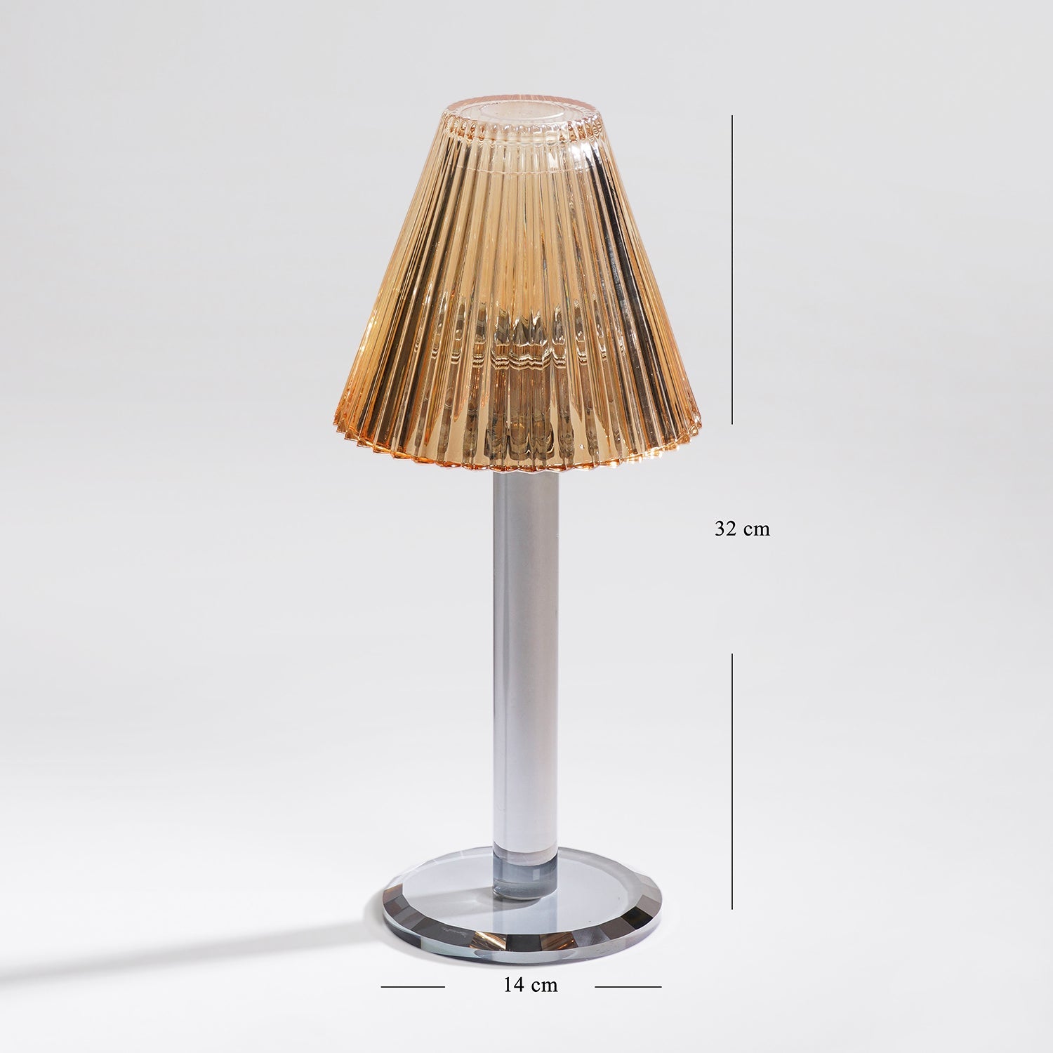 Amber Lamp Shaped Candle Holder