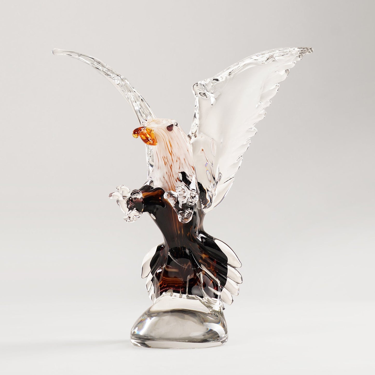 White and Black Glass Eagle