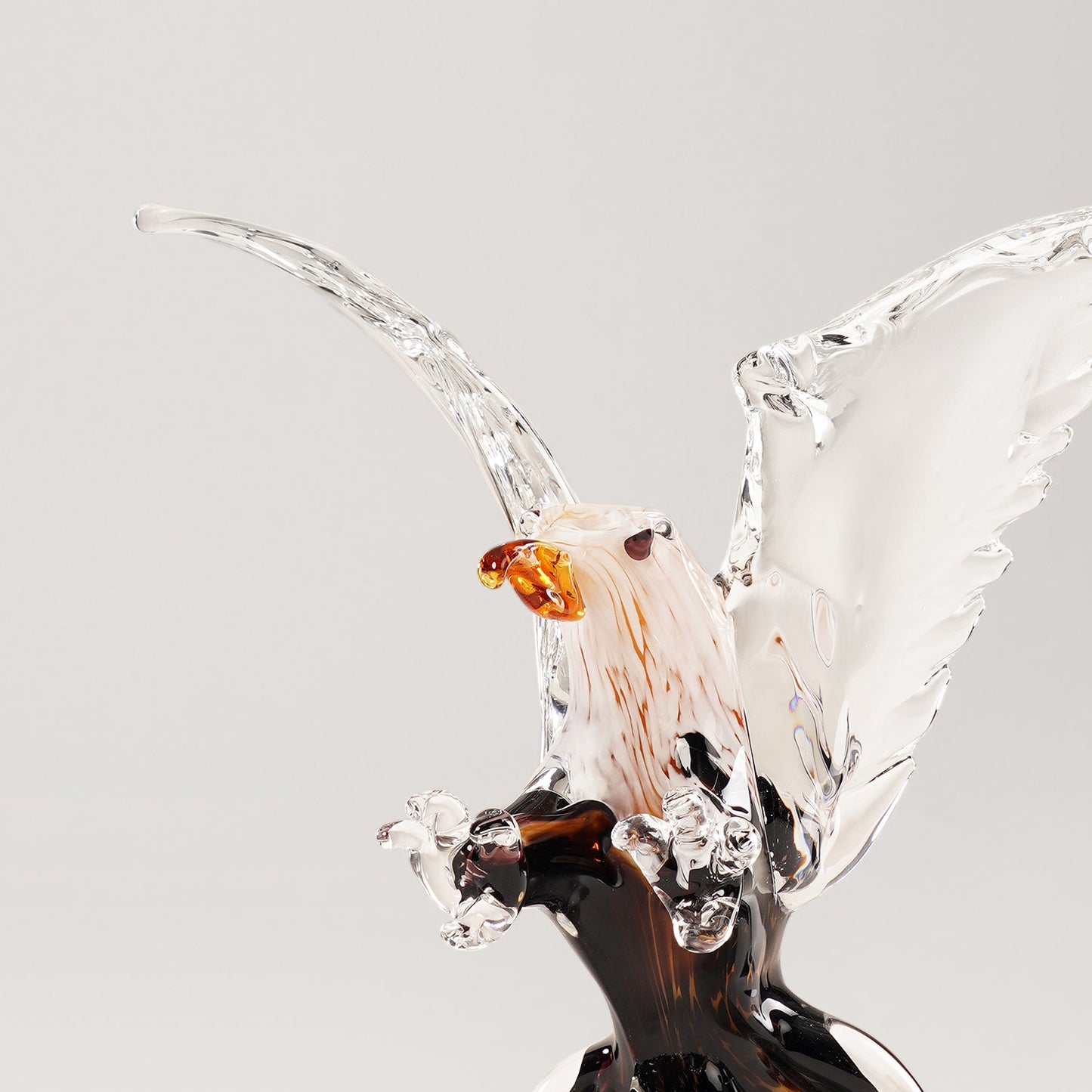 White and Black Glass Eagle