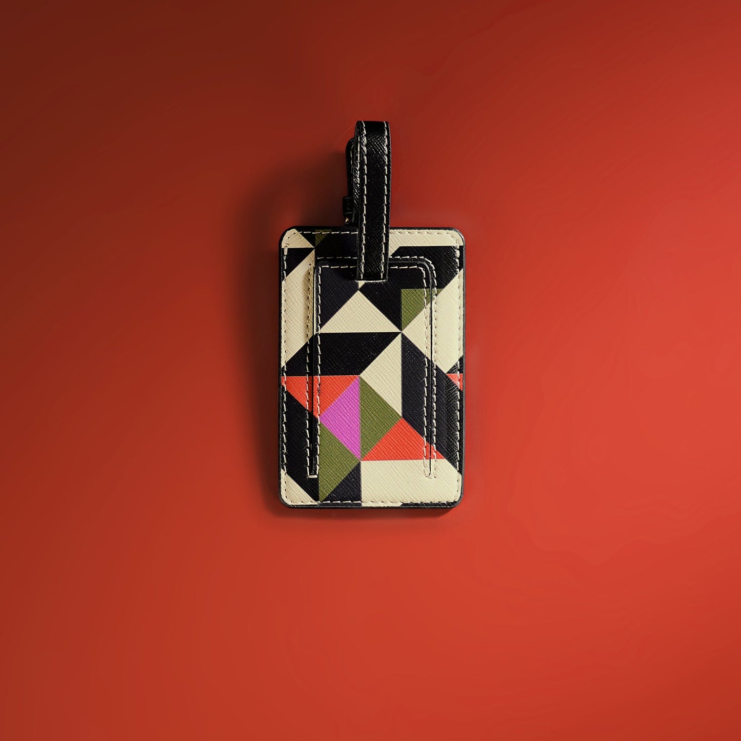 Set of 2 Orange & Pink N Passport Holder & Luggage Tag