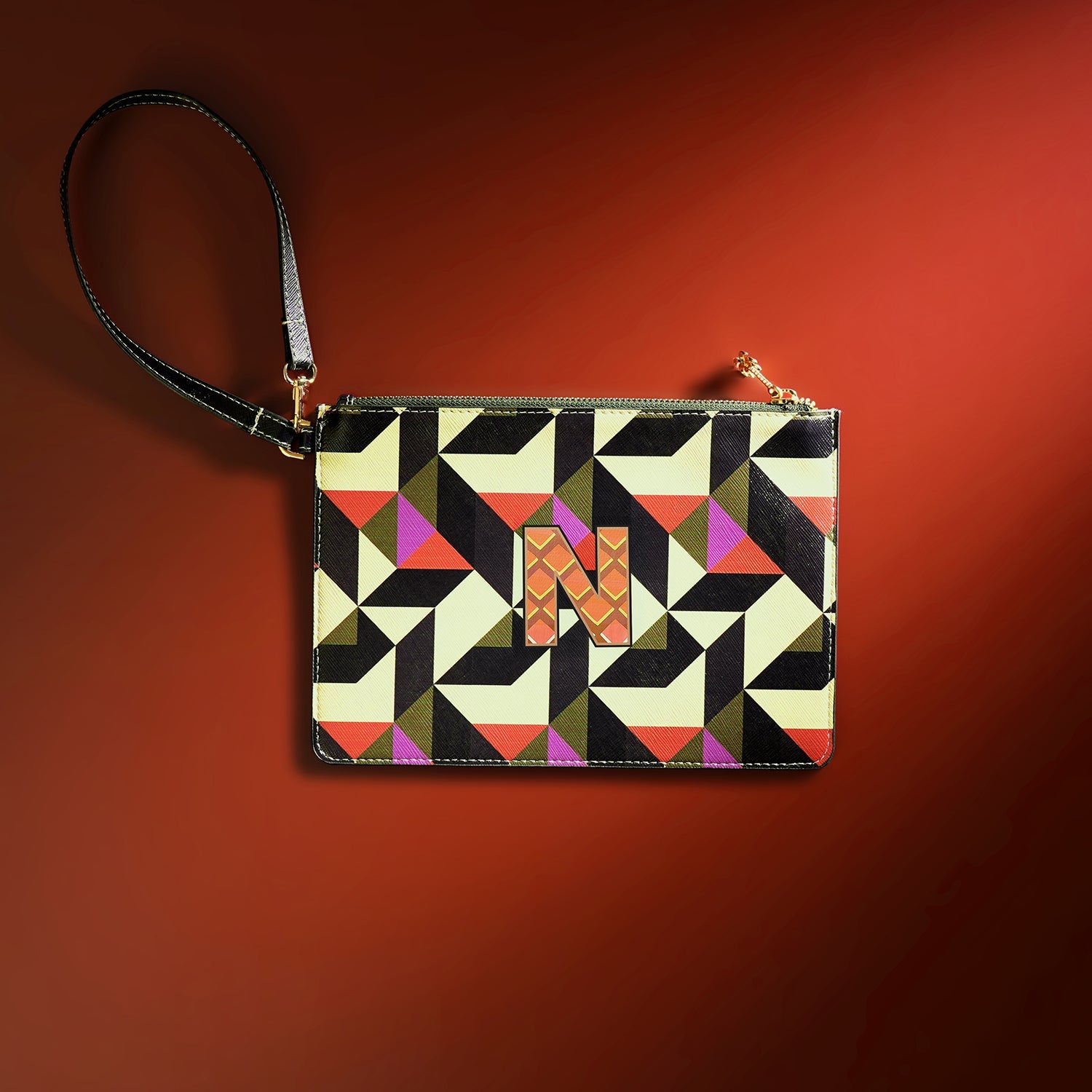 Orange & Pink N Flat Travel Pouch