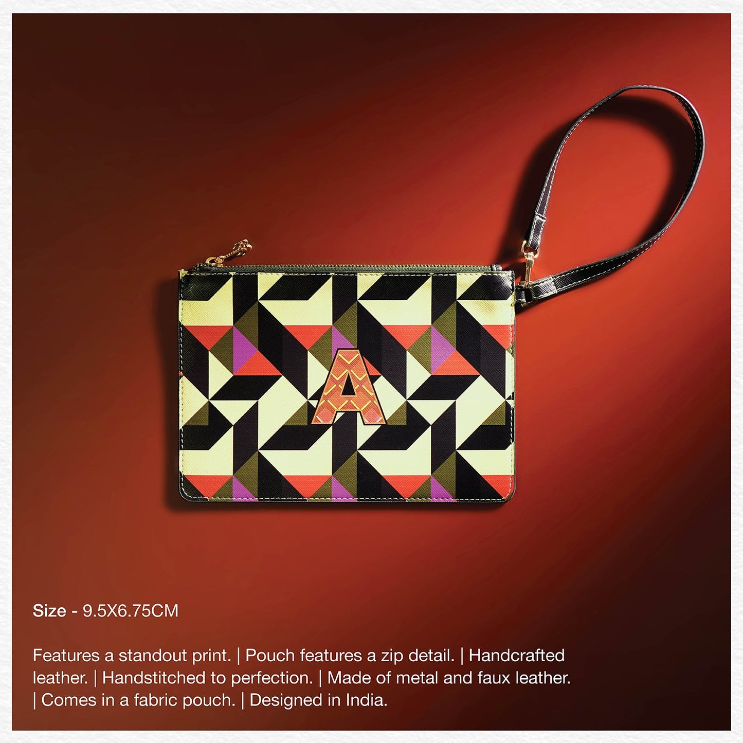 Orange & Pink N Flat Travel Pouch