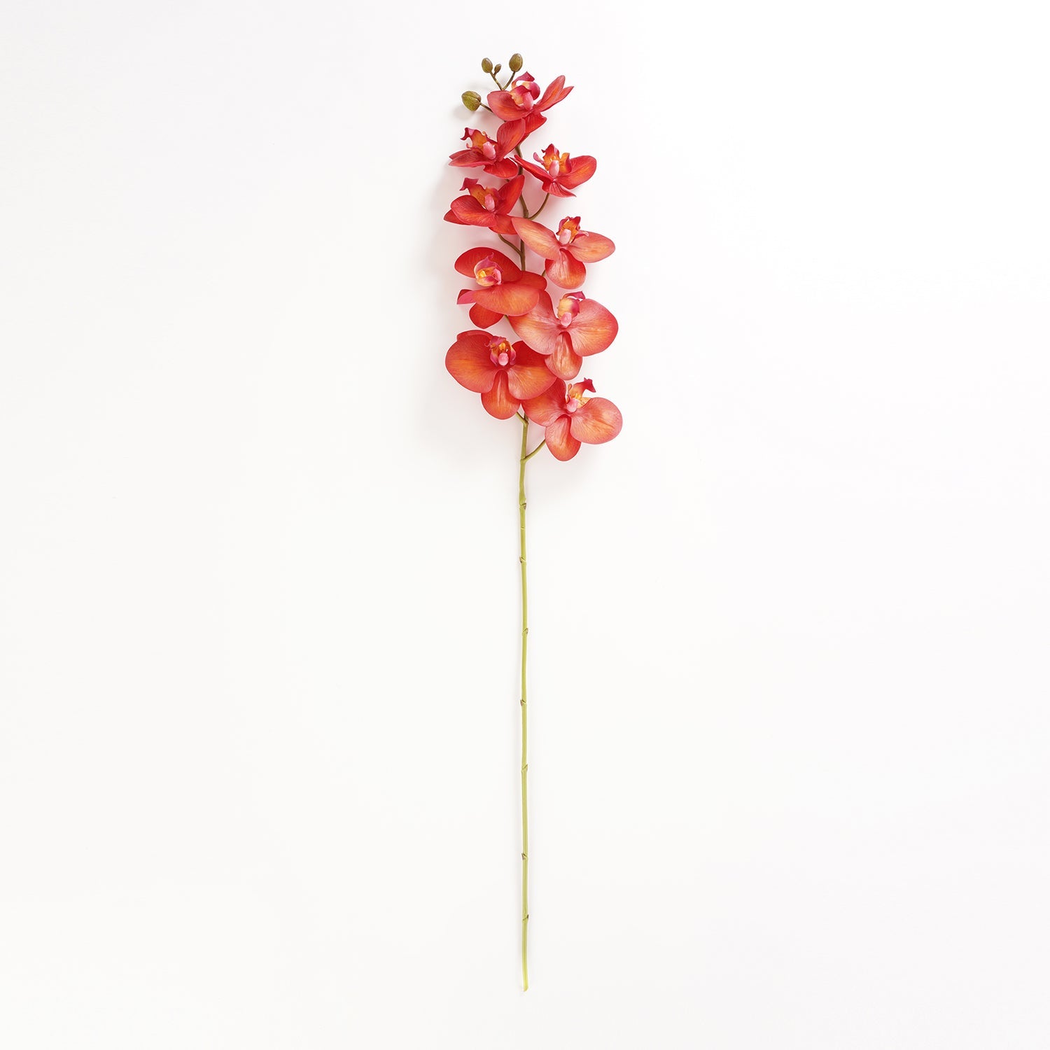 Orange Phalaenopsis Artificial Flower Stem - Single