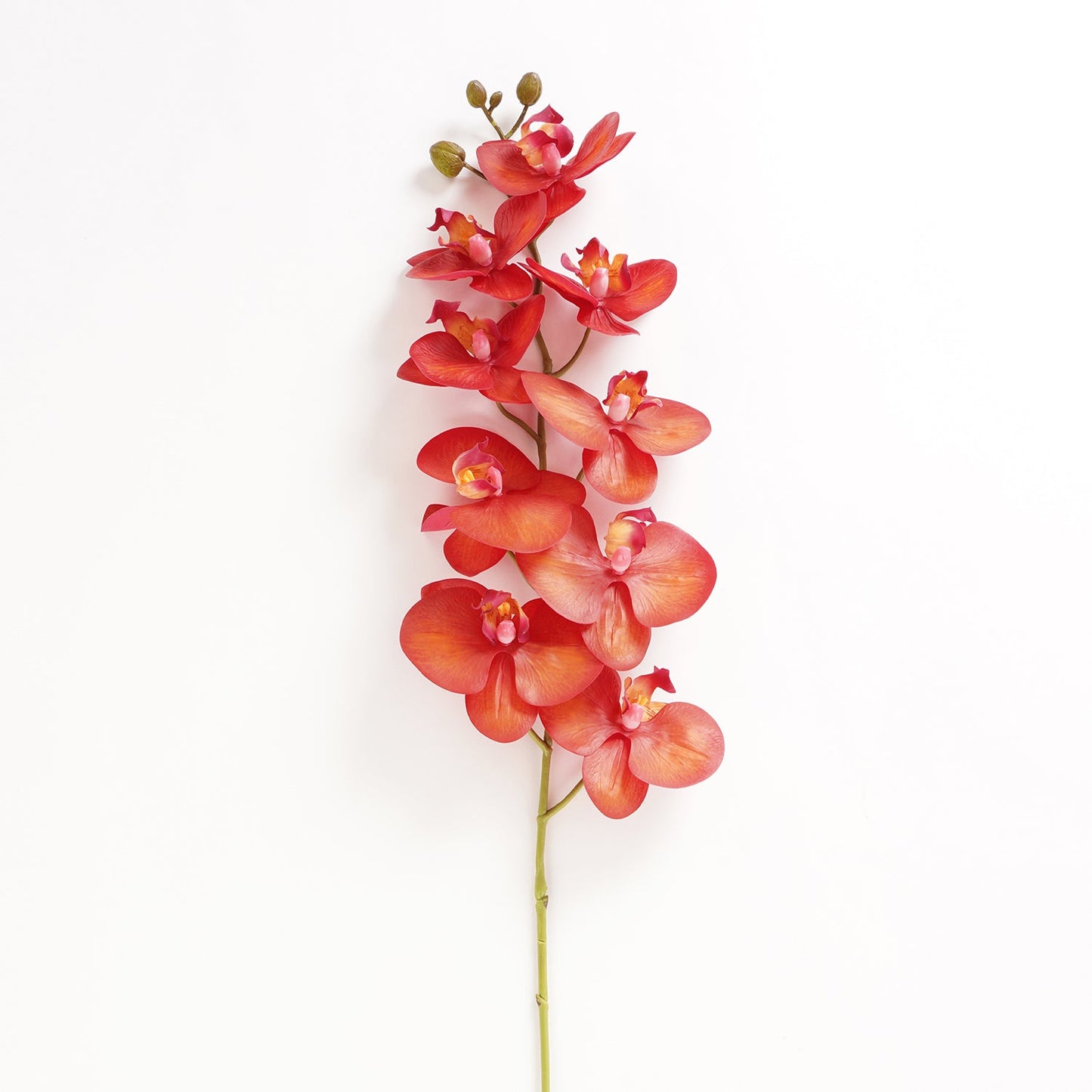 Orange Phalaenopsis Artificial Flower Stem - Single