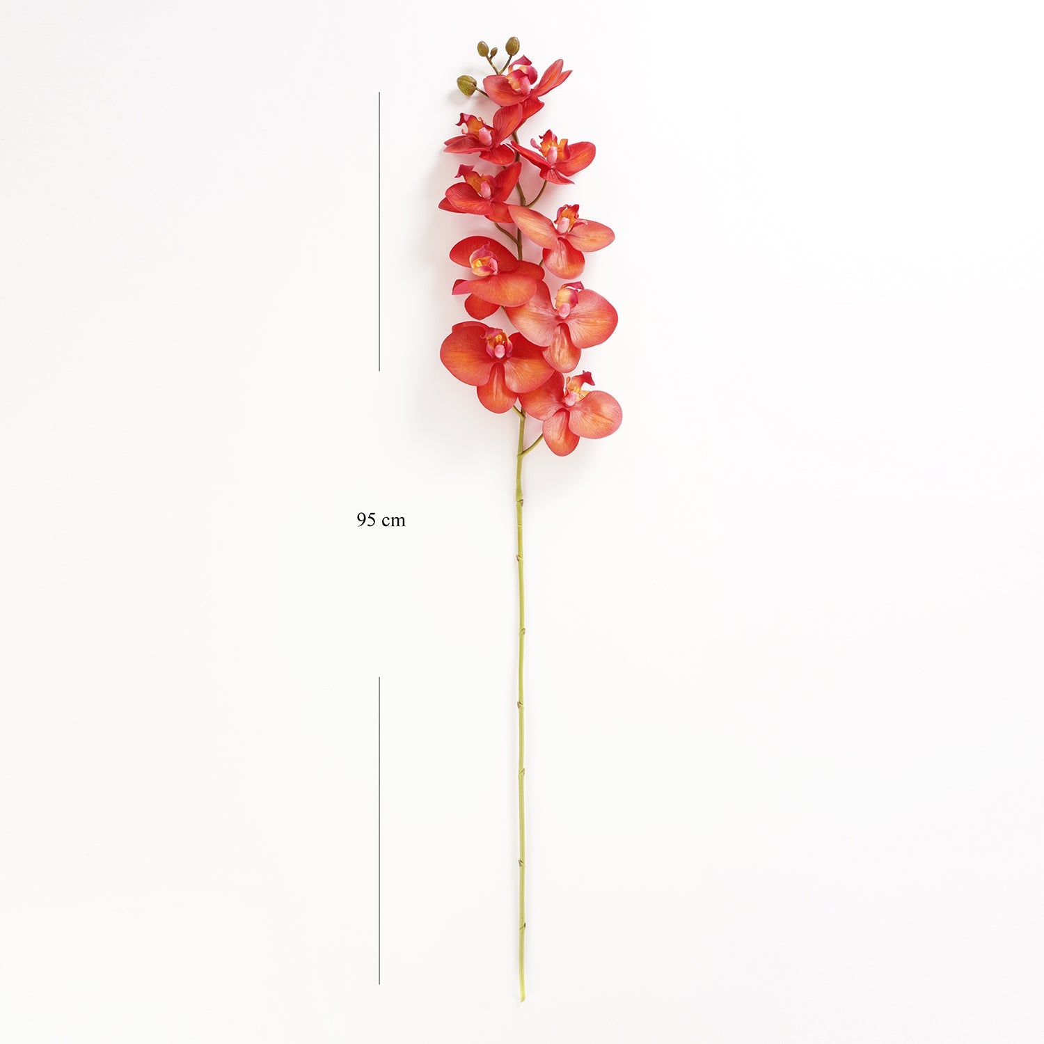 Orange Phalaenopsis Artificial Flower Stem - Single