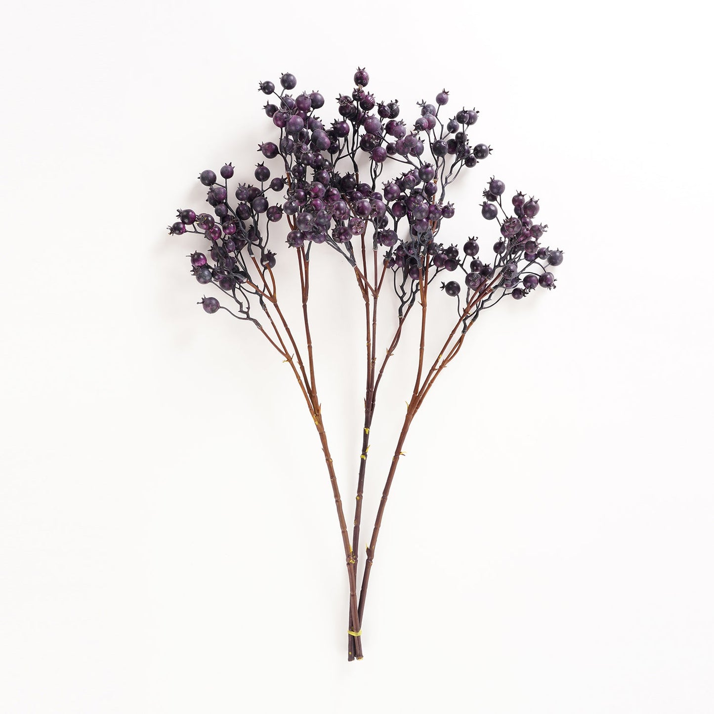 Purple Berry Artificial Flower Stem - Single