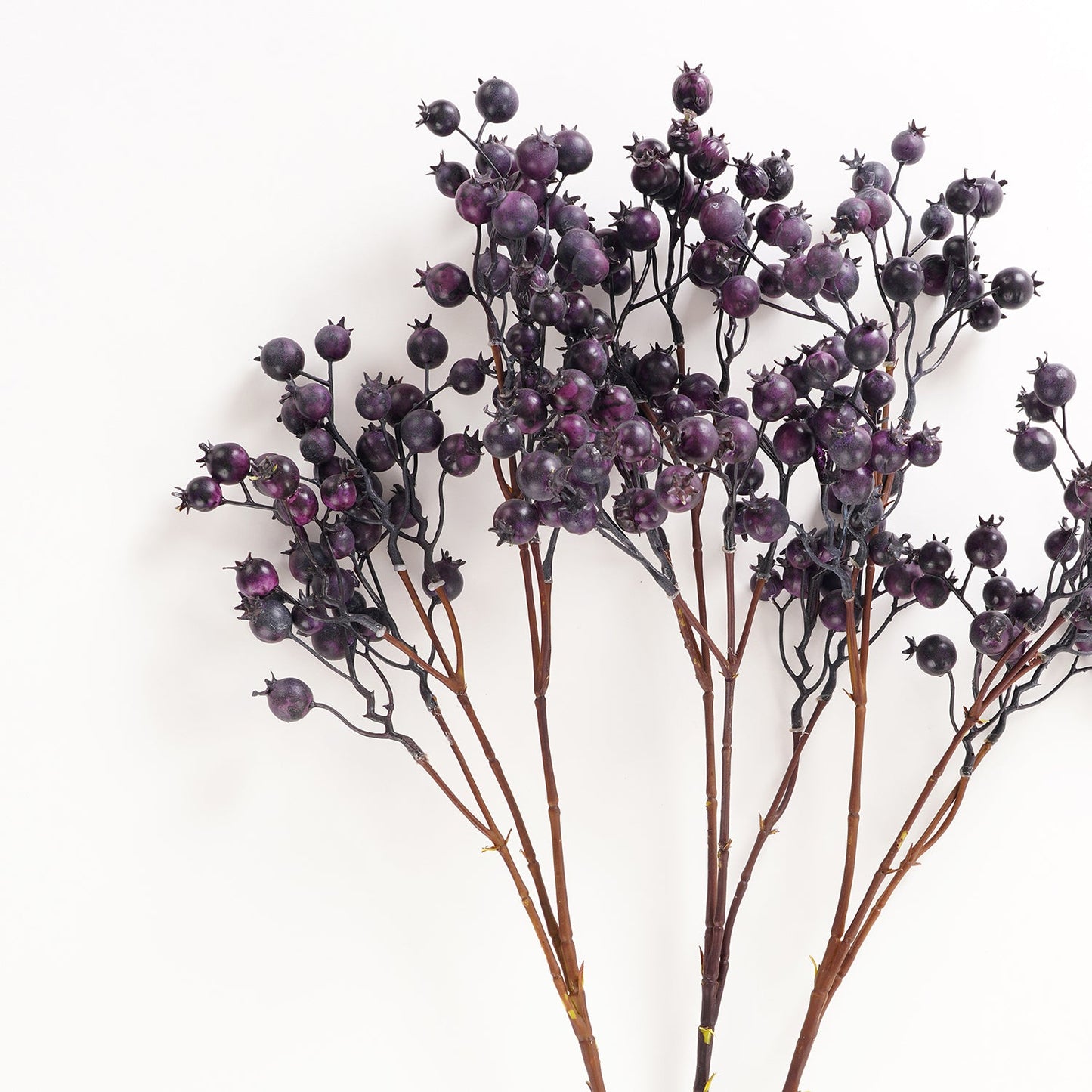 Purple Berry Artificial Flower Stem - Single