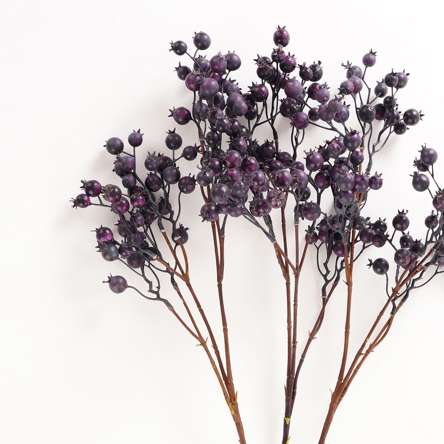 Purple Berry Artificial Flower Stem - Single