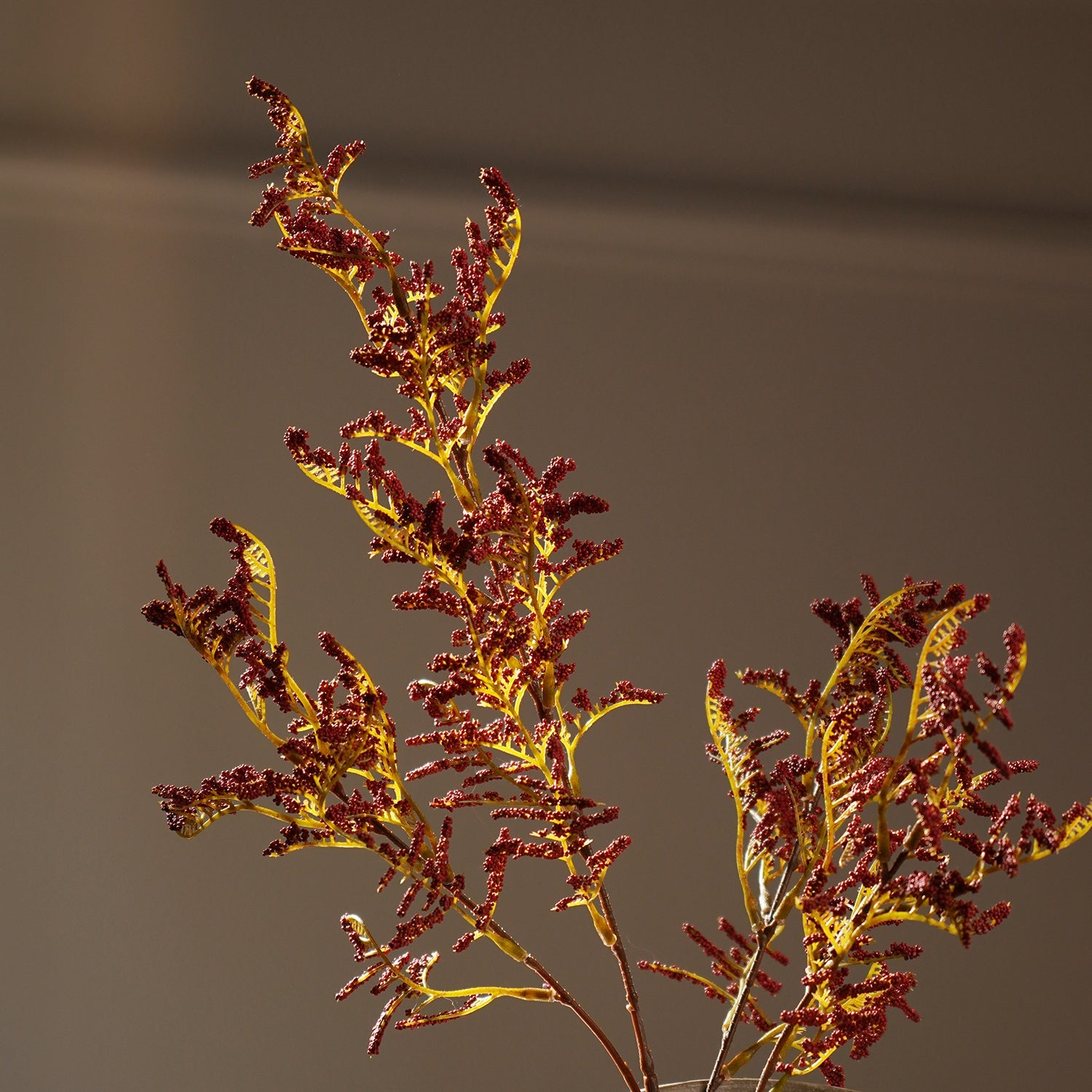 Orange Statice Artficial Flower Stem - Single