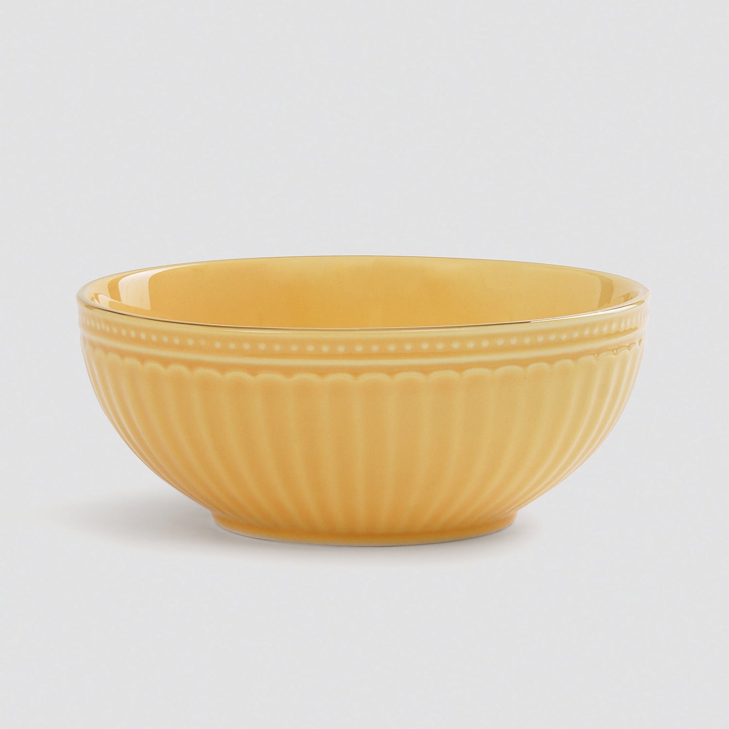 Yellow Ceramic Serving Bowl