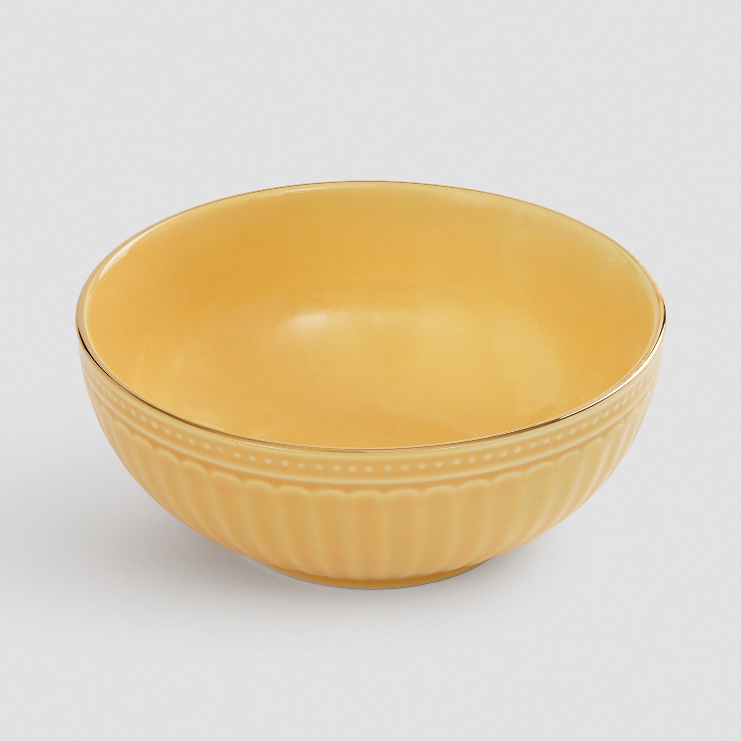 Yellow Ceramic Serving Bowl