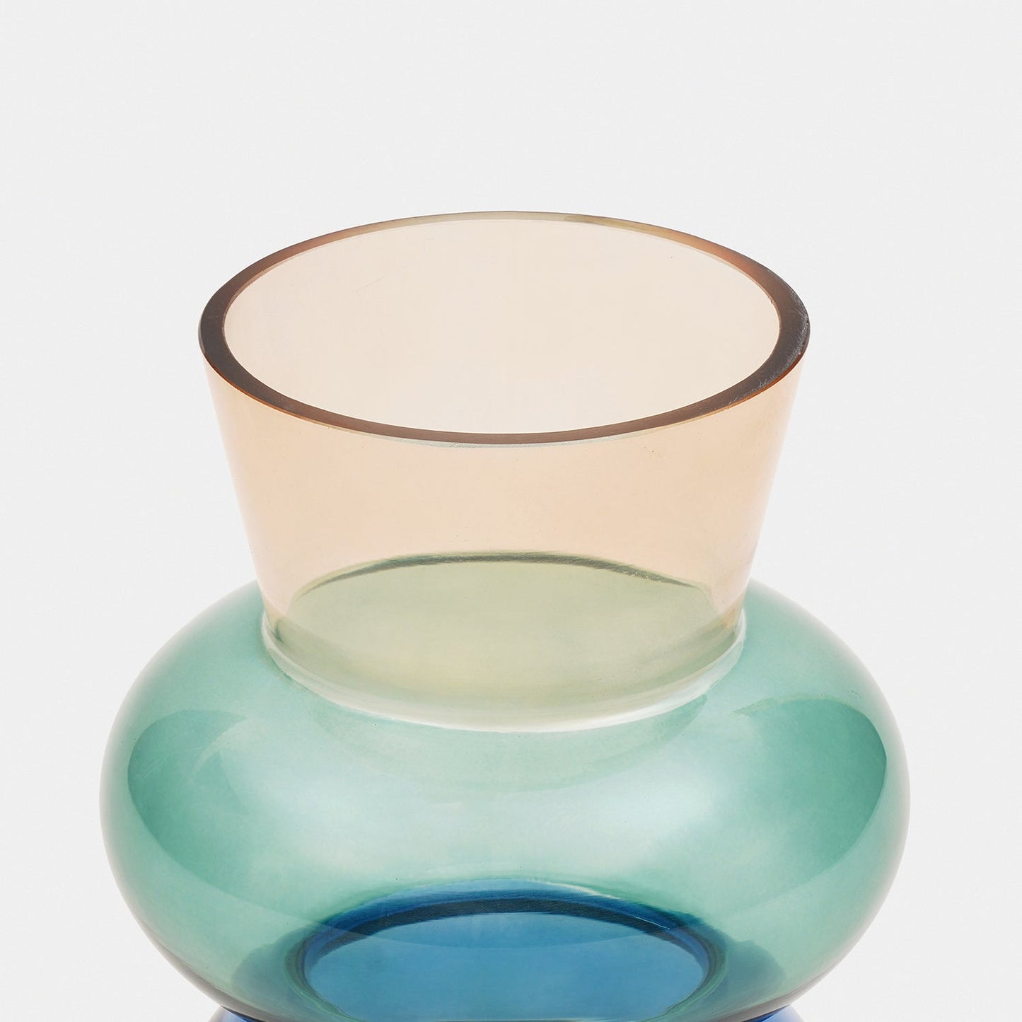 Amber Multi Shaped Glass Vase