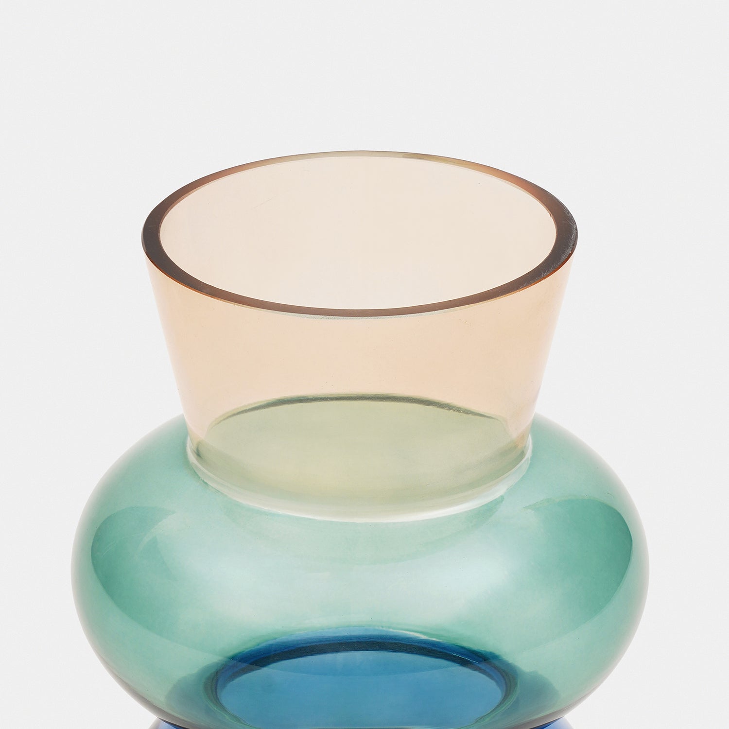Amber Multi Shaped Glass Vase