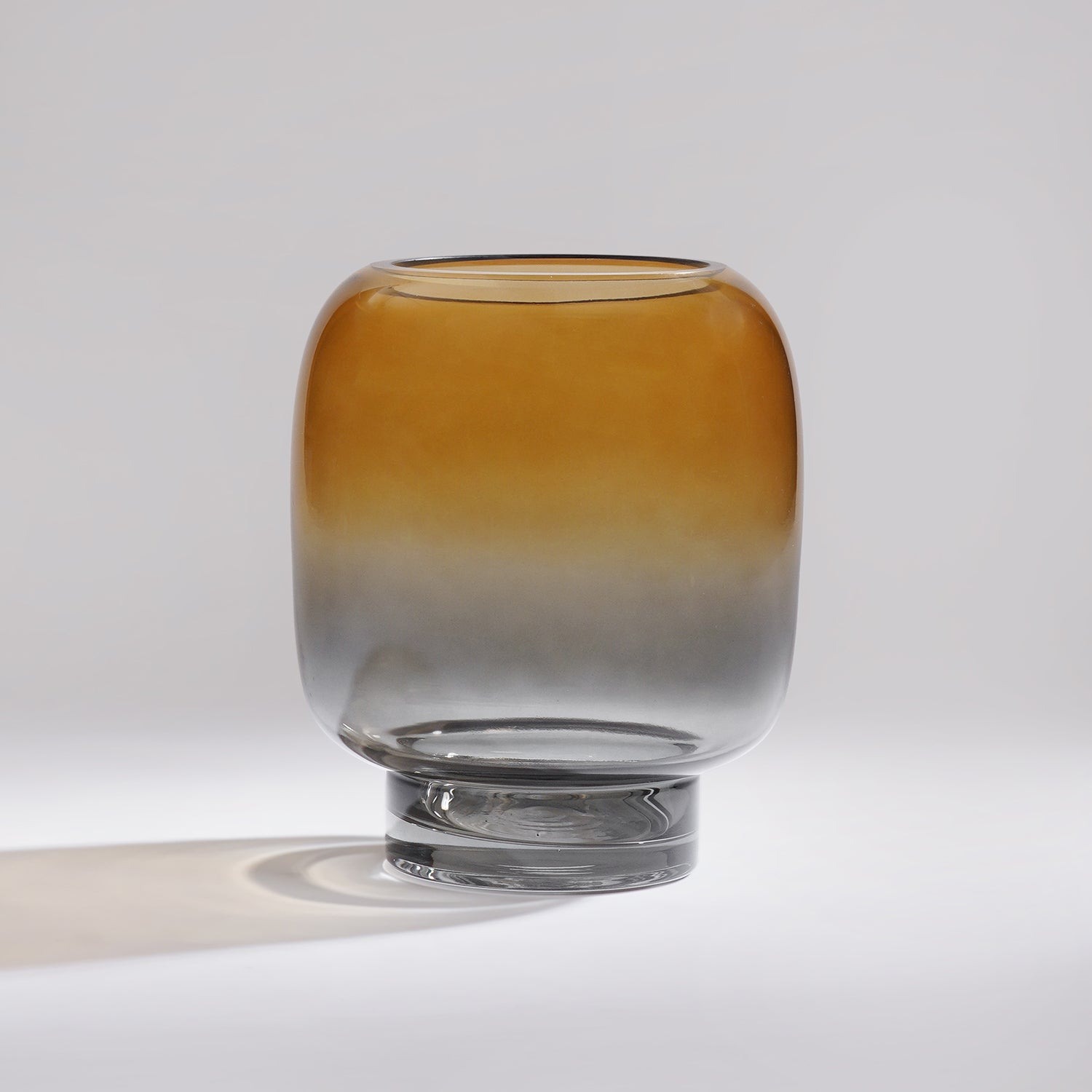 Amber Ombre Glass Vase