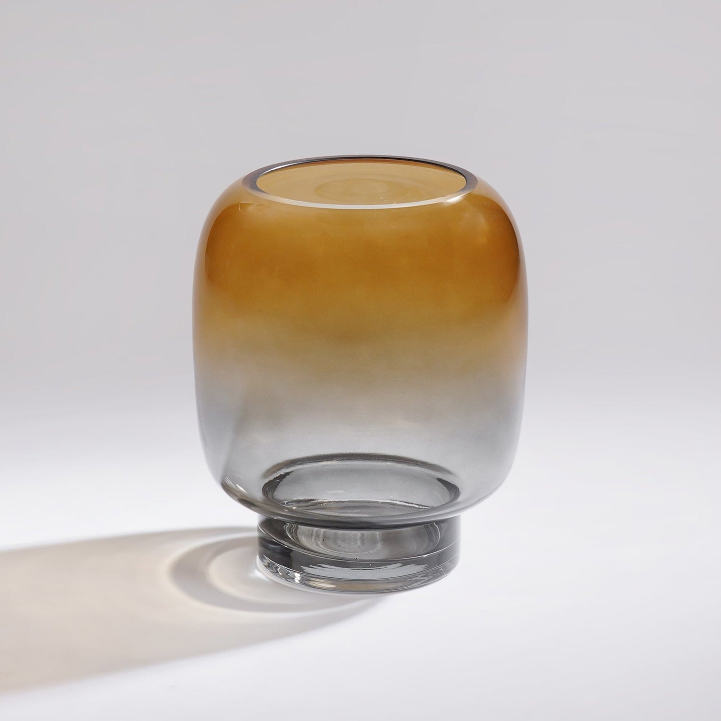 Amber Ombre Glass Vase