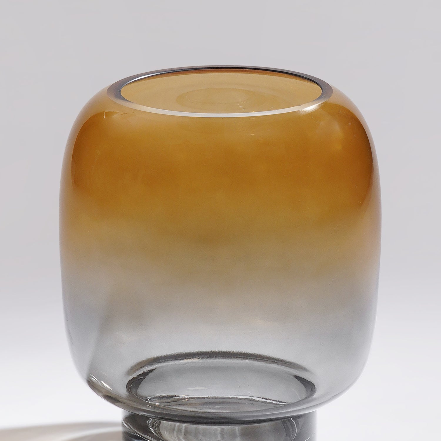Amber Ombre Glass Vase