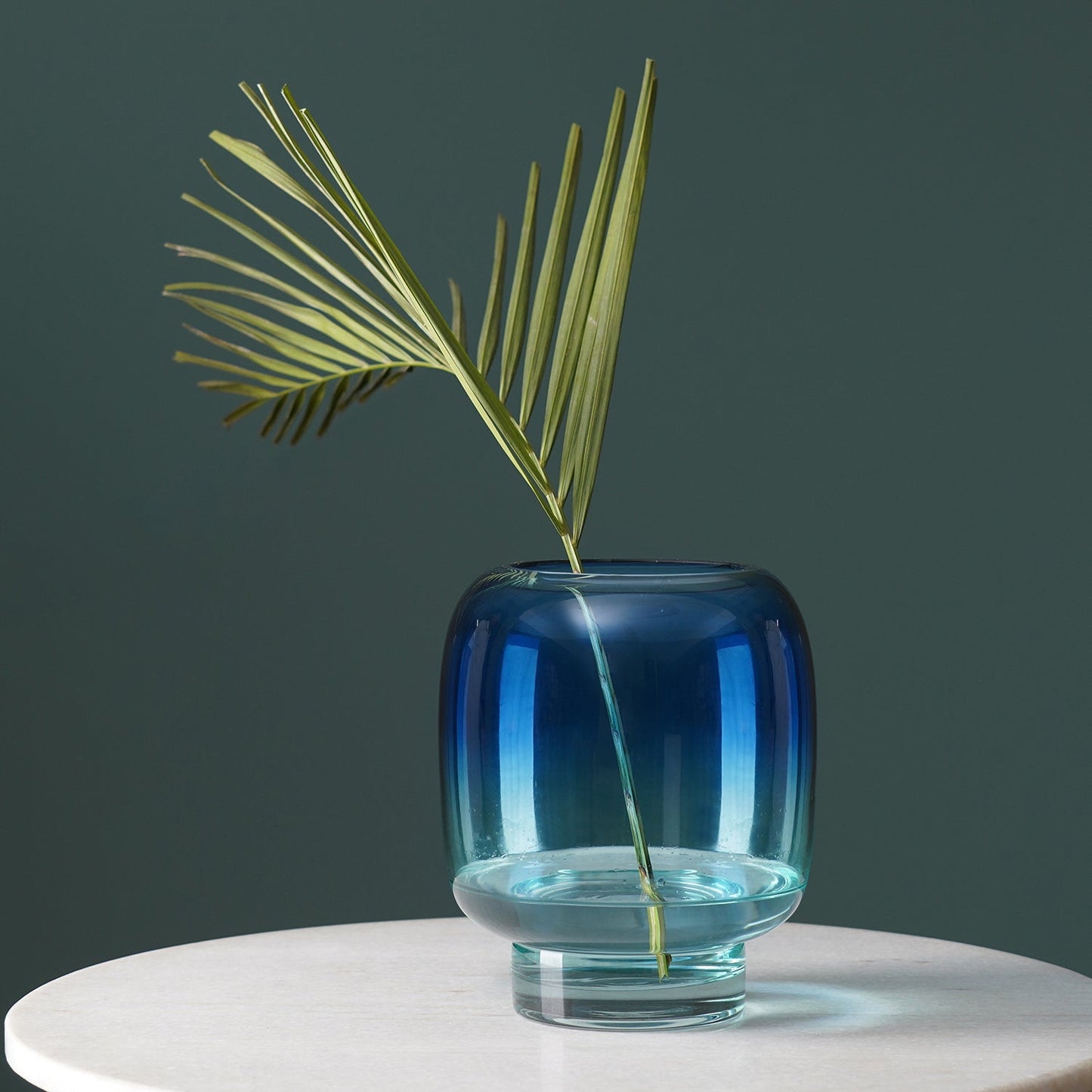 Blue Ombre Glass Vase