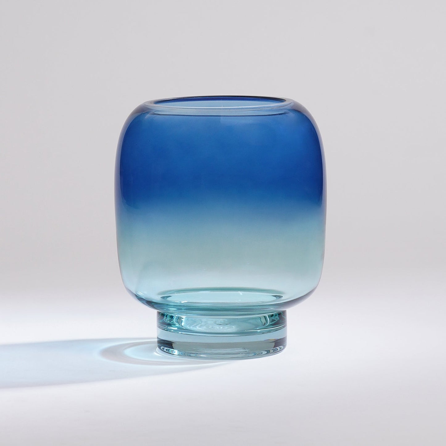 Blue Ombre Glass Vase