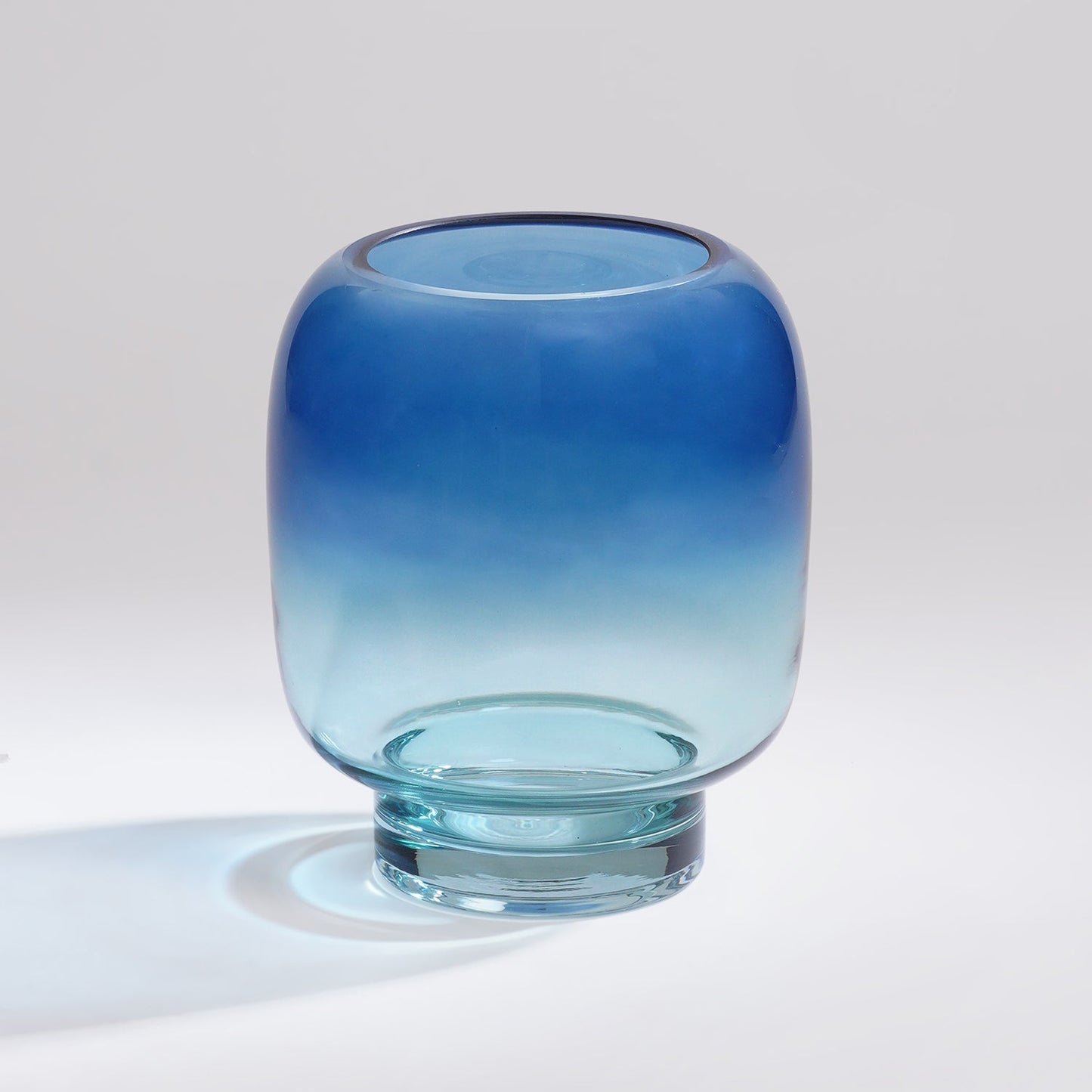 Blue Ombre Glass Vase