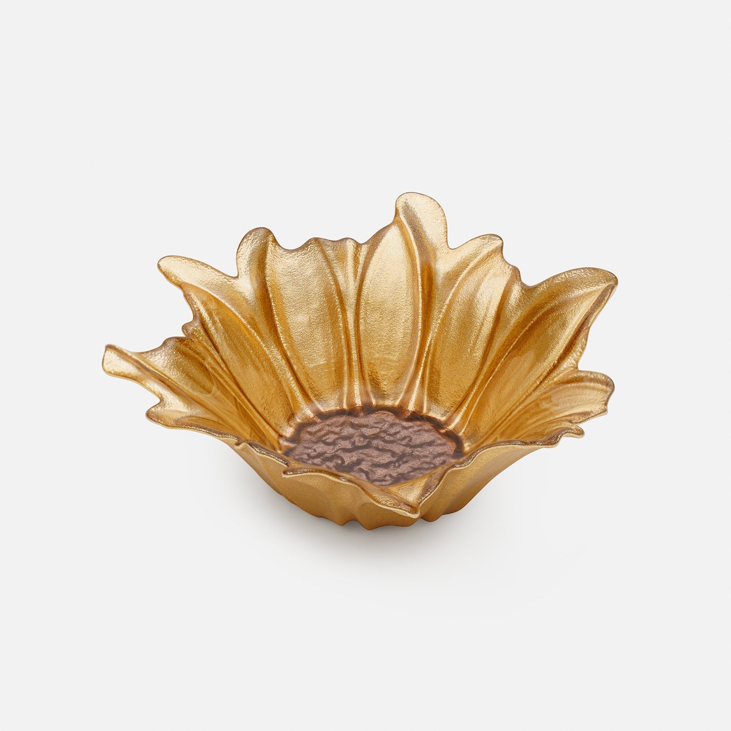 Gold Ombre Flower Shaped Serving Bowl - Large