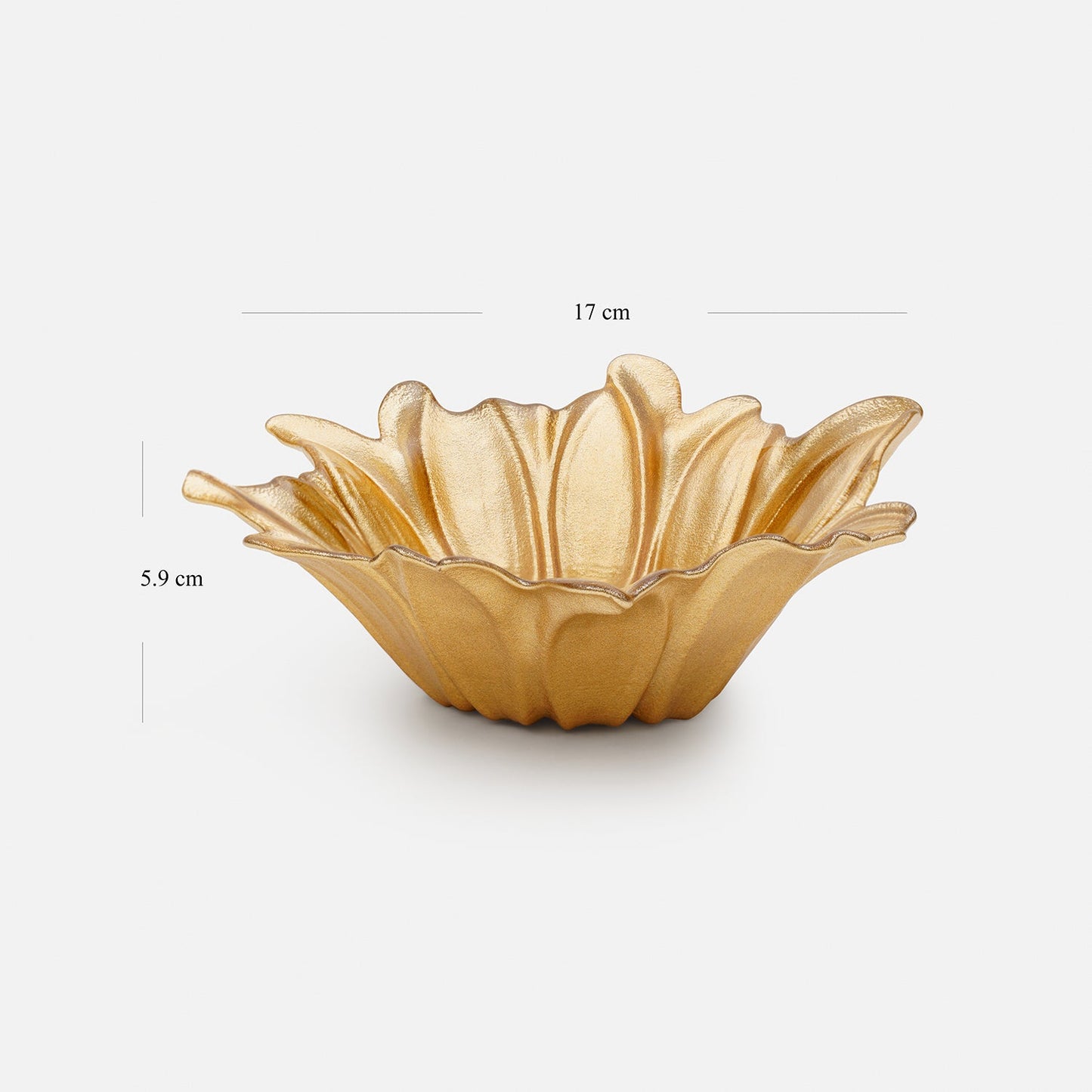 Gold Ombre Flower Shaped Serving Bowl - Large