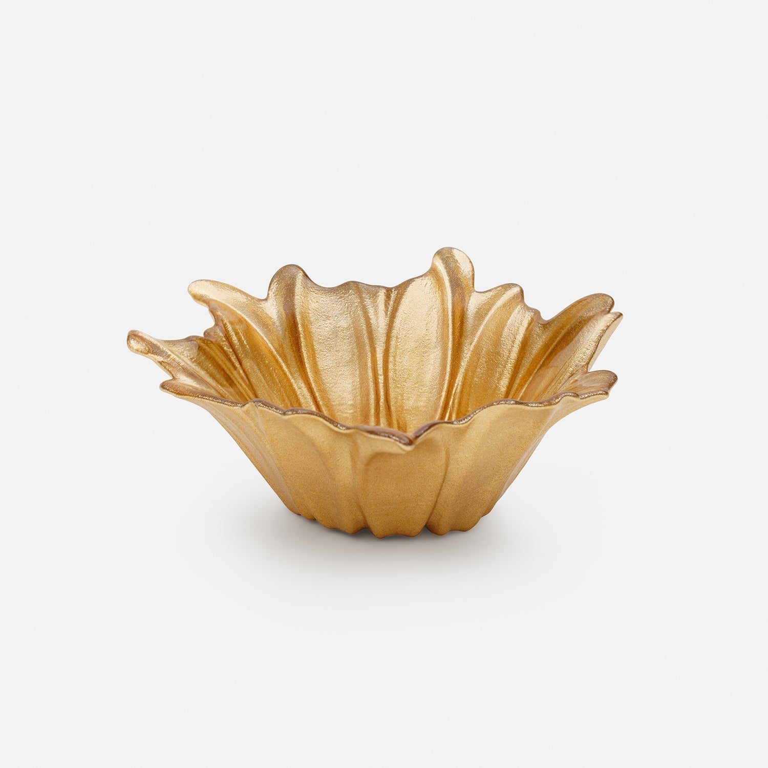 Gold Ombre Flower Shaped Serving Bowl - Small