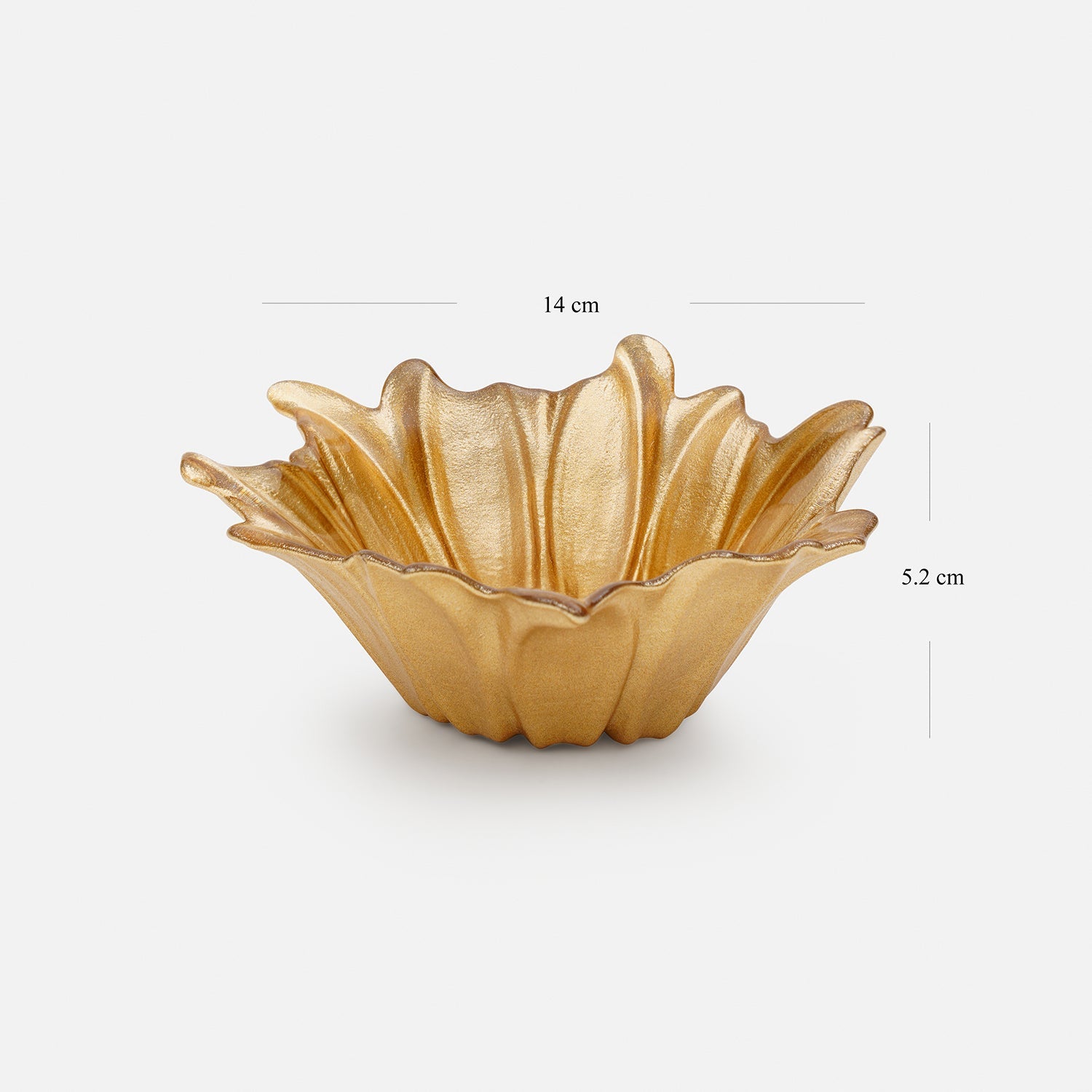 Gold Ombre Flower Shaped Serving Bowl - Small