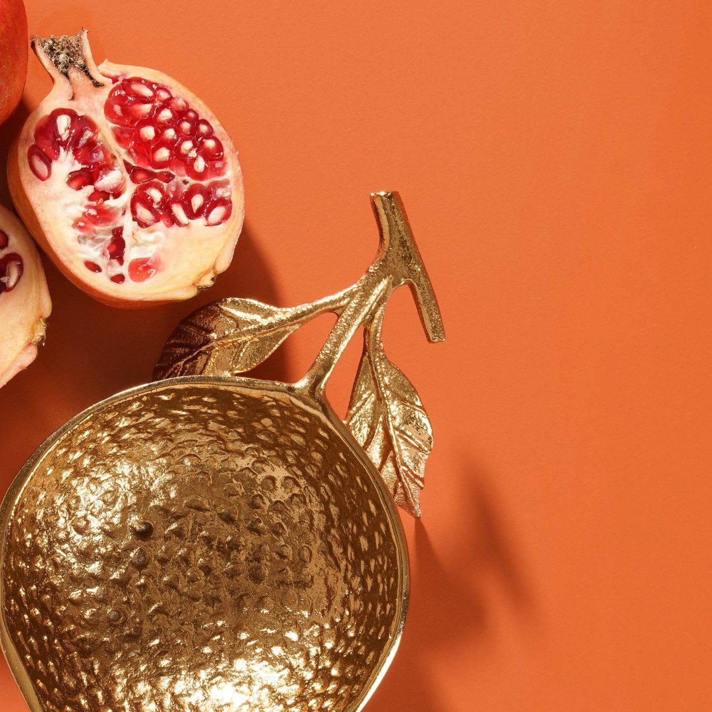 Gold Pomogranate Textured Decorative Bowl