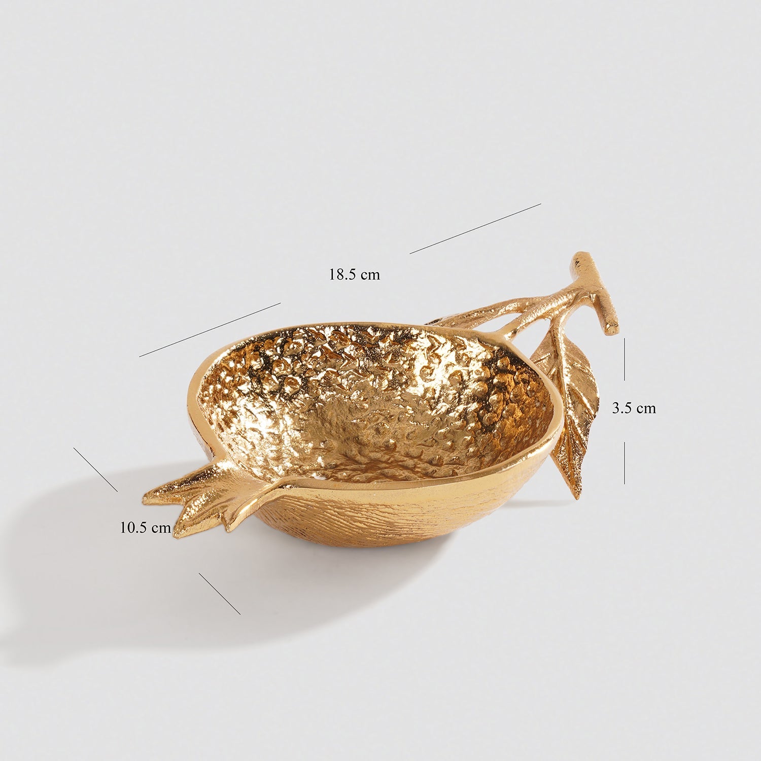 Gold Pomogranate Textured Decorative Bowl