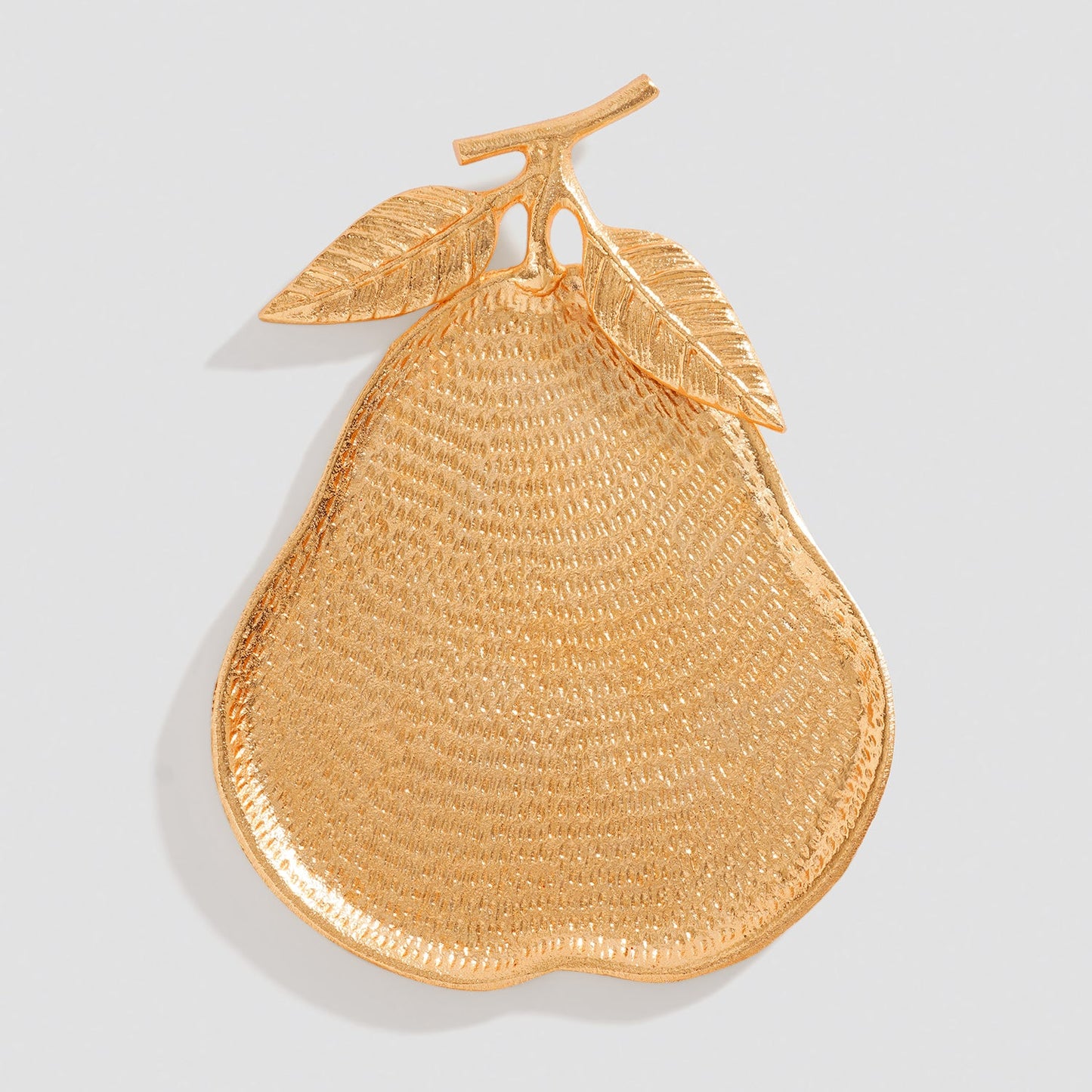 Gold Pear Textured Decorative Platter