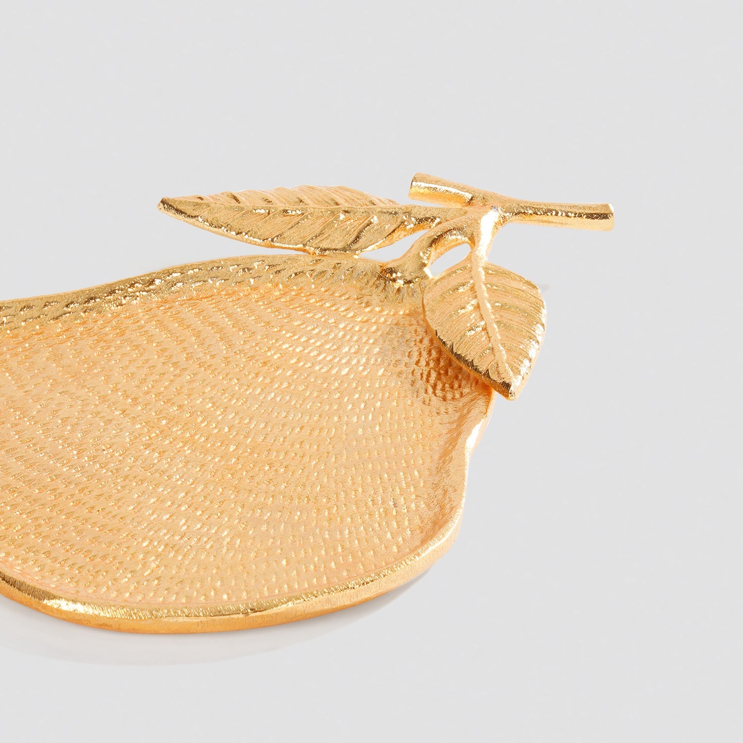Gold Pear Textured Decorative Platter