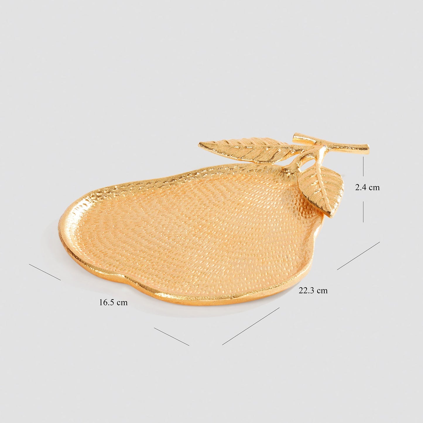 Gold Pear Textured Decorative Platter