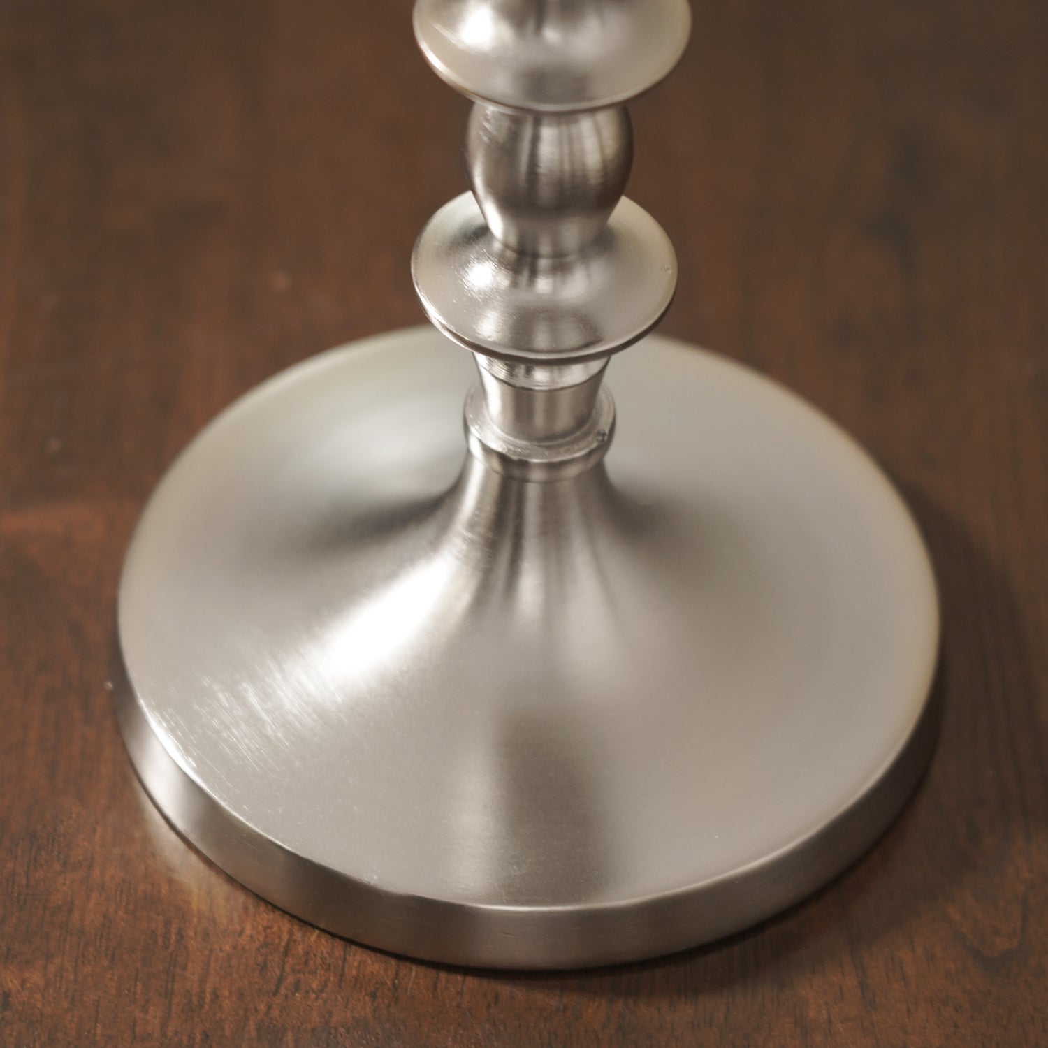 Silver Matt Finish Tall Candle Holder - Small