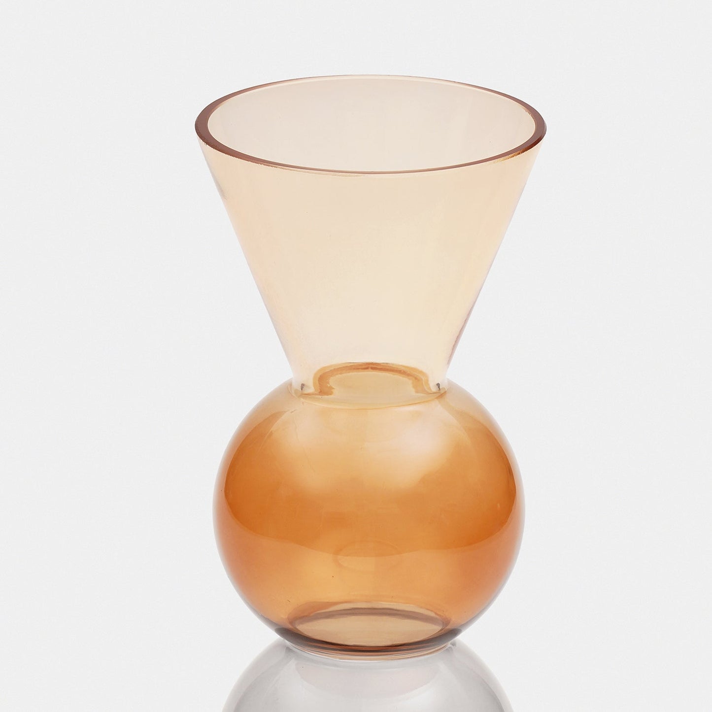 Amber Geometric Multi Shaped Glass Vase