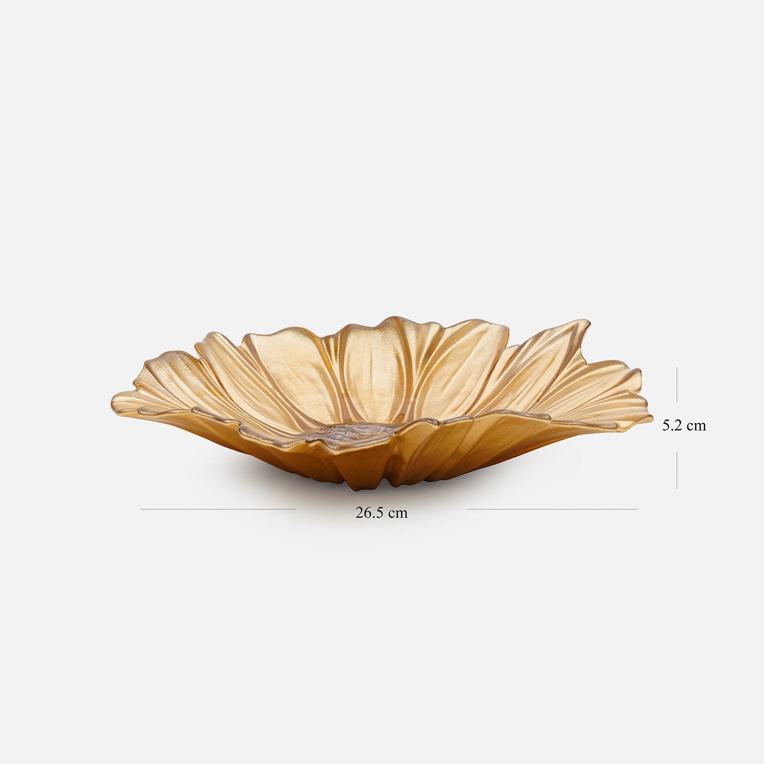 Gold & Brown Flower Serving Platter - Small