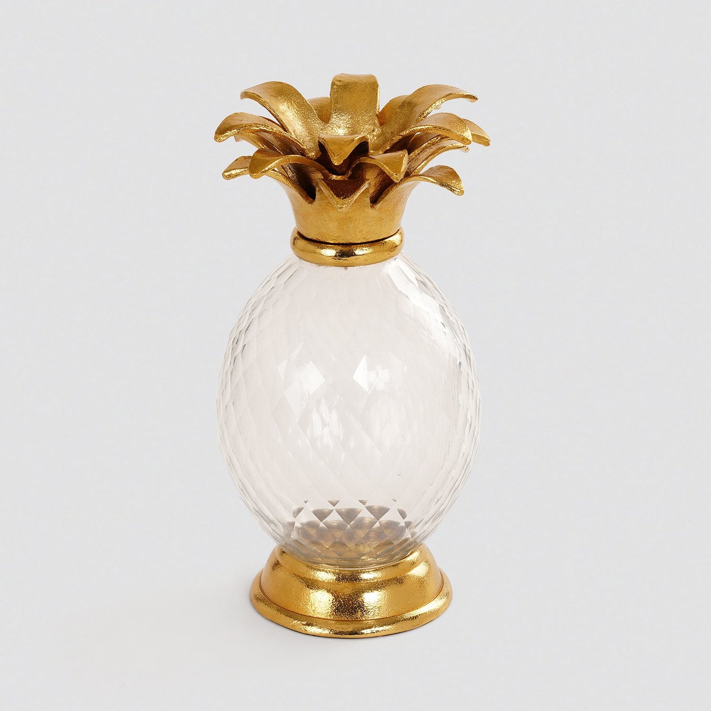 Gold Glass Pineapple Jar