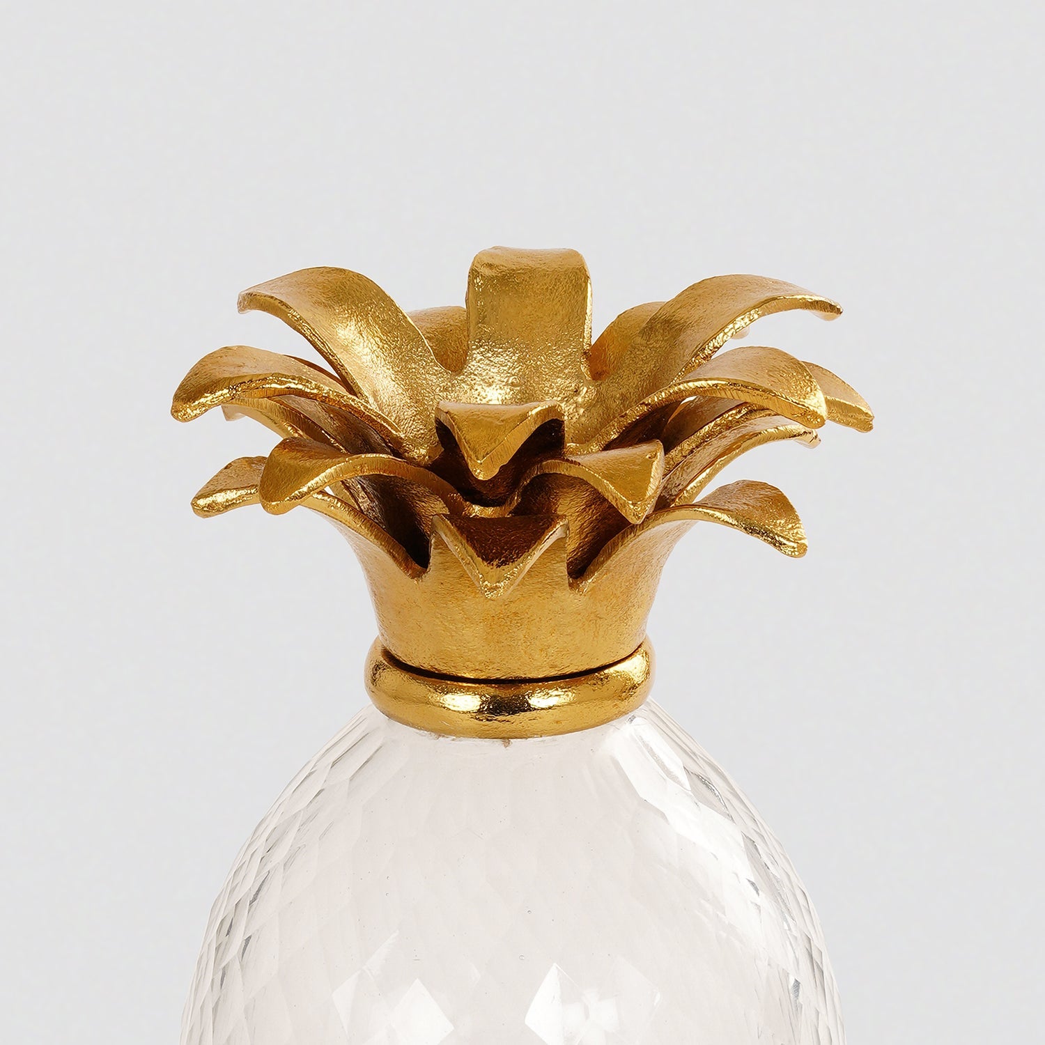 Gold Glass Pineapple Jar