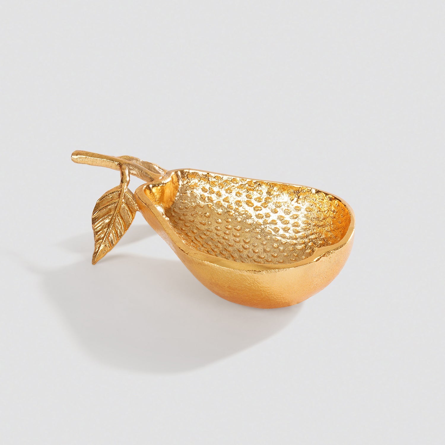 Gold Pear Textured Decorative Bowl