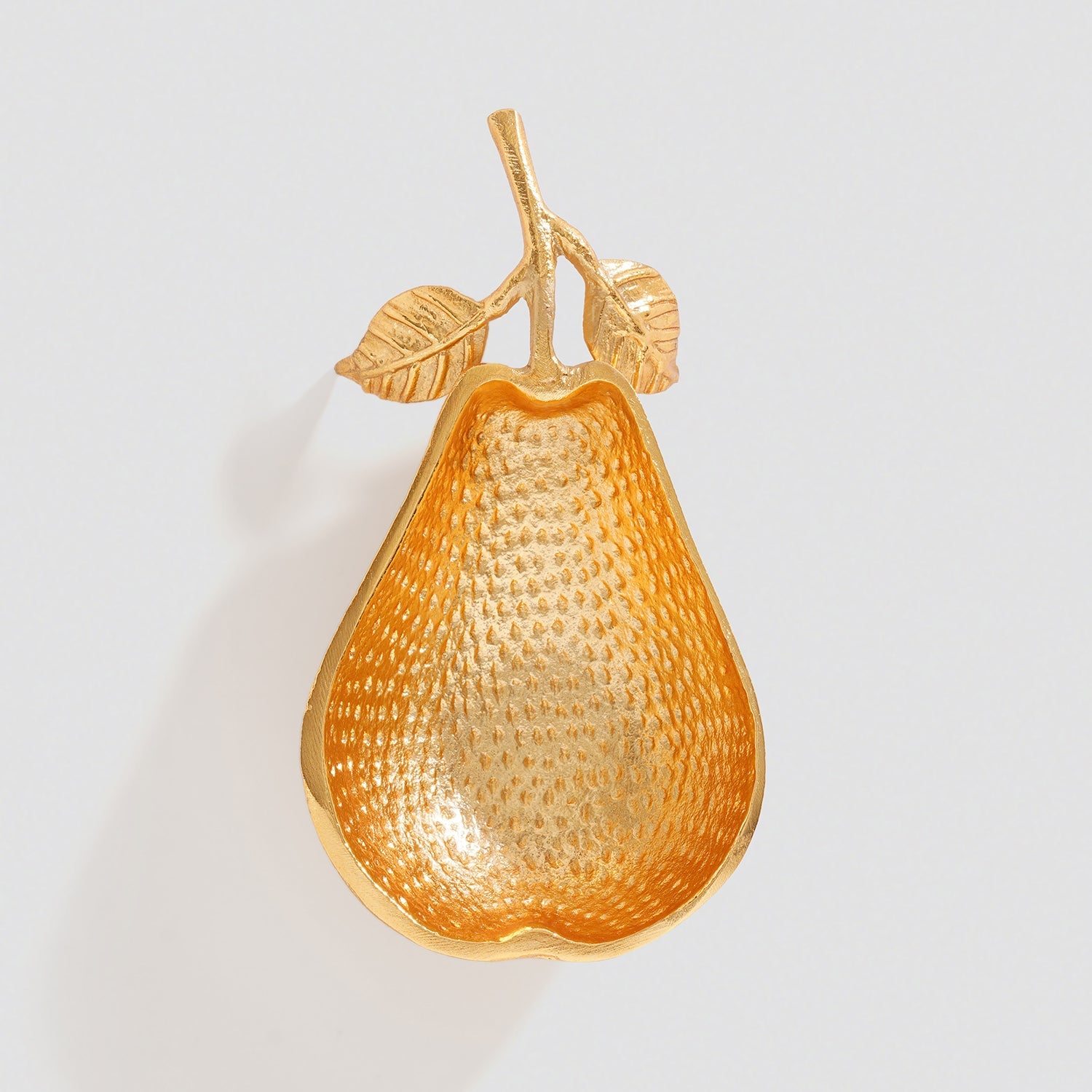 Gold Pear Textured Decorative Bowl