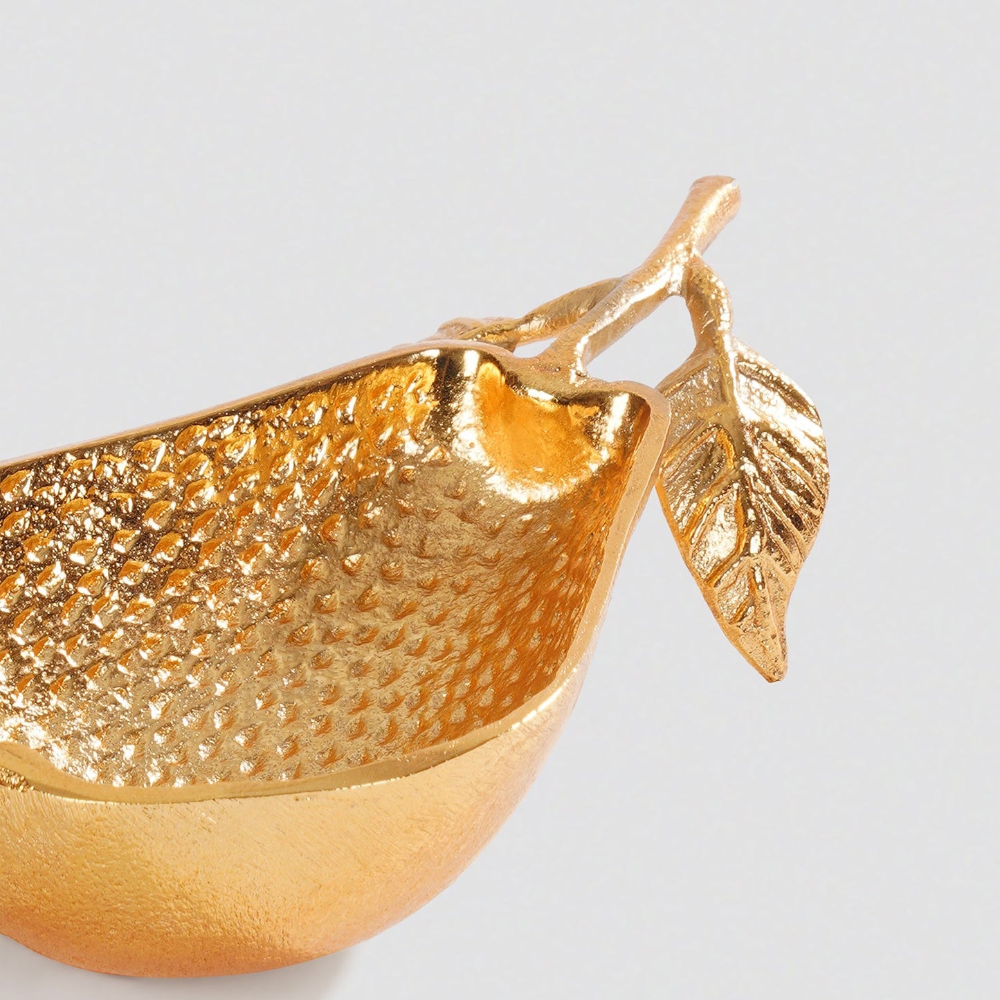 Gold Pear Textured Decorative Bowl