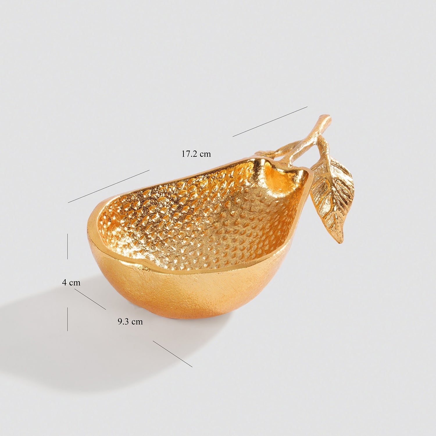 Gold Pear Textured Decorative Bowl