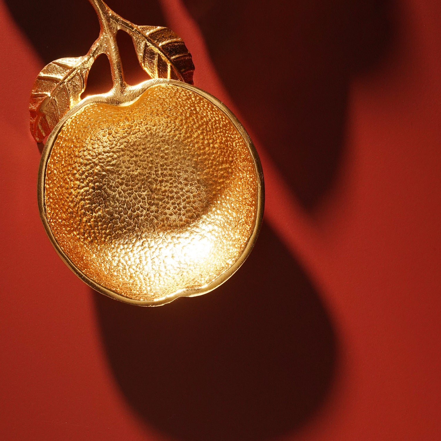 Gold Apple Shaped Textured Decorative Bowl