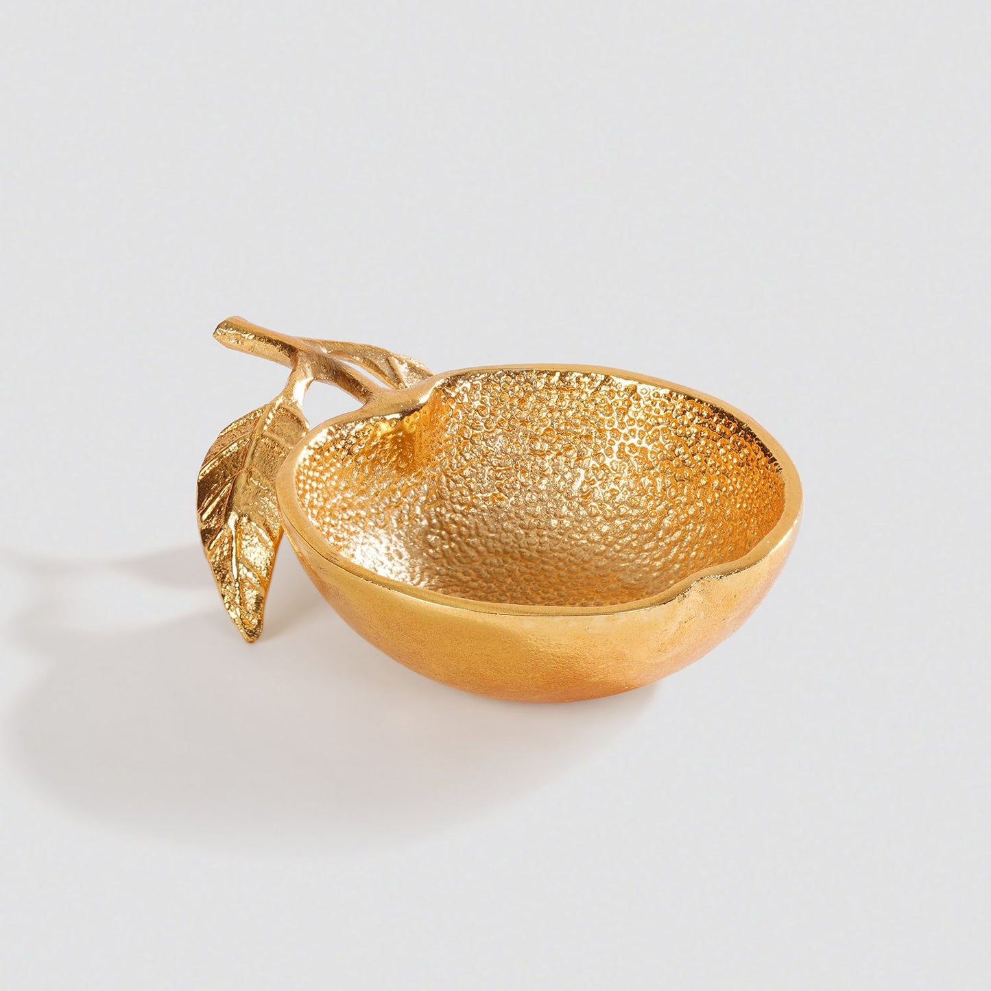Gold Apple Shaped Textured Decorative Bowl