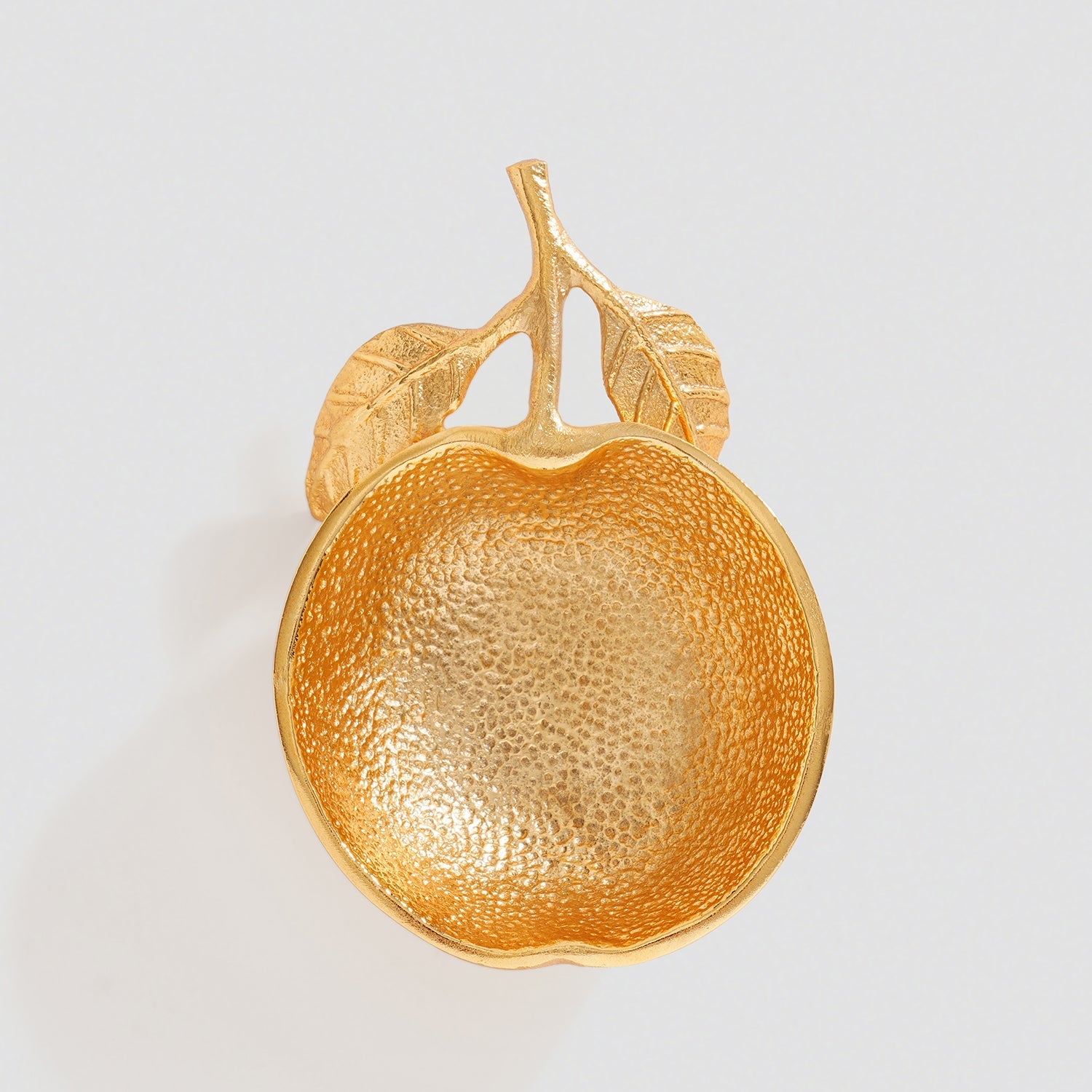 Gold Apple Shaped Textured Decorative Bowl