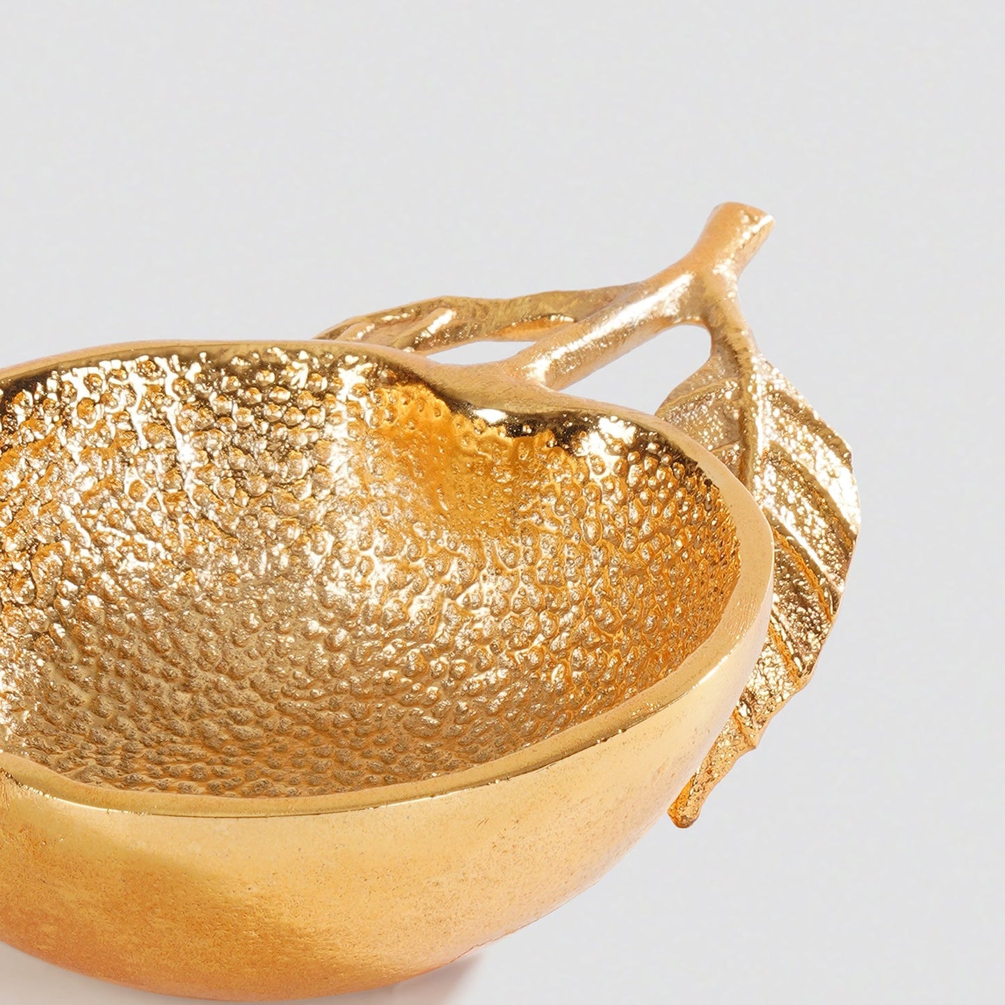 Gold Apple Shaped Textured Decorative Bowl