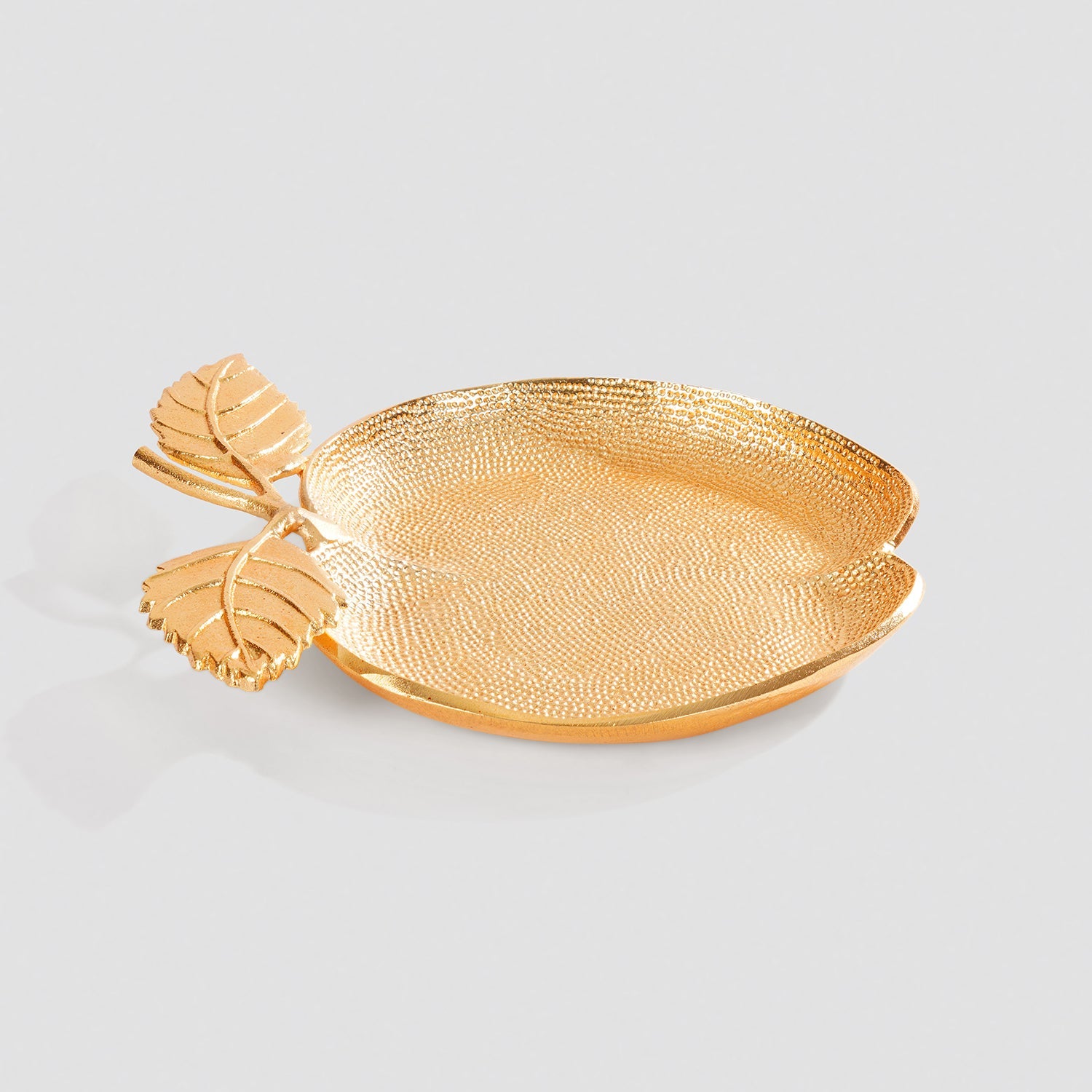 Gold Apple Shaped Textured Decorative Platter