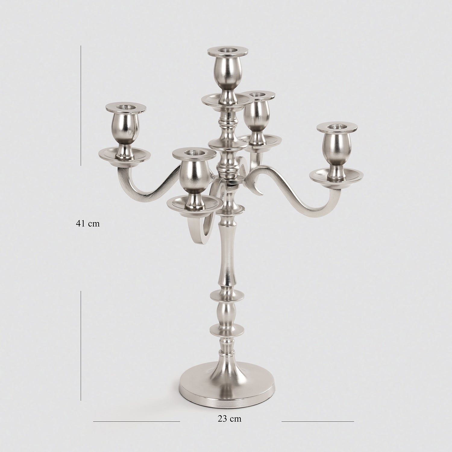 Silver 5 Arm Candelabra